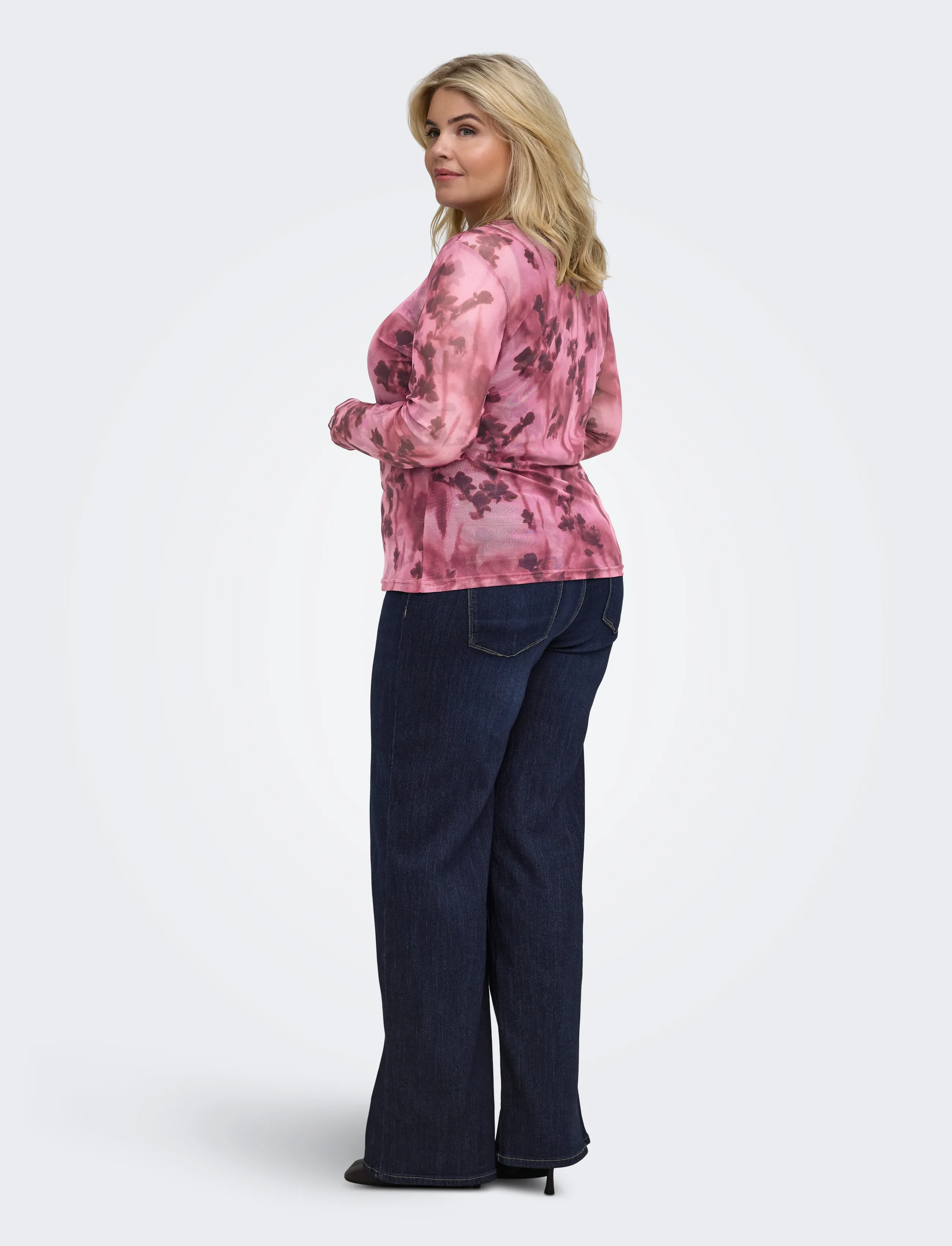 ONLY Carmakoma - CARJUNGLE L/S O-NECK TOP JRS - rumba red - 3