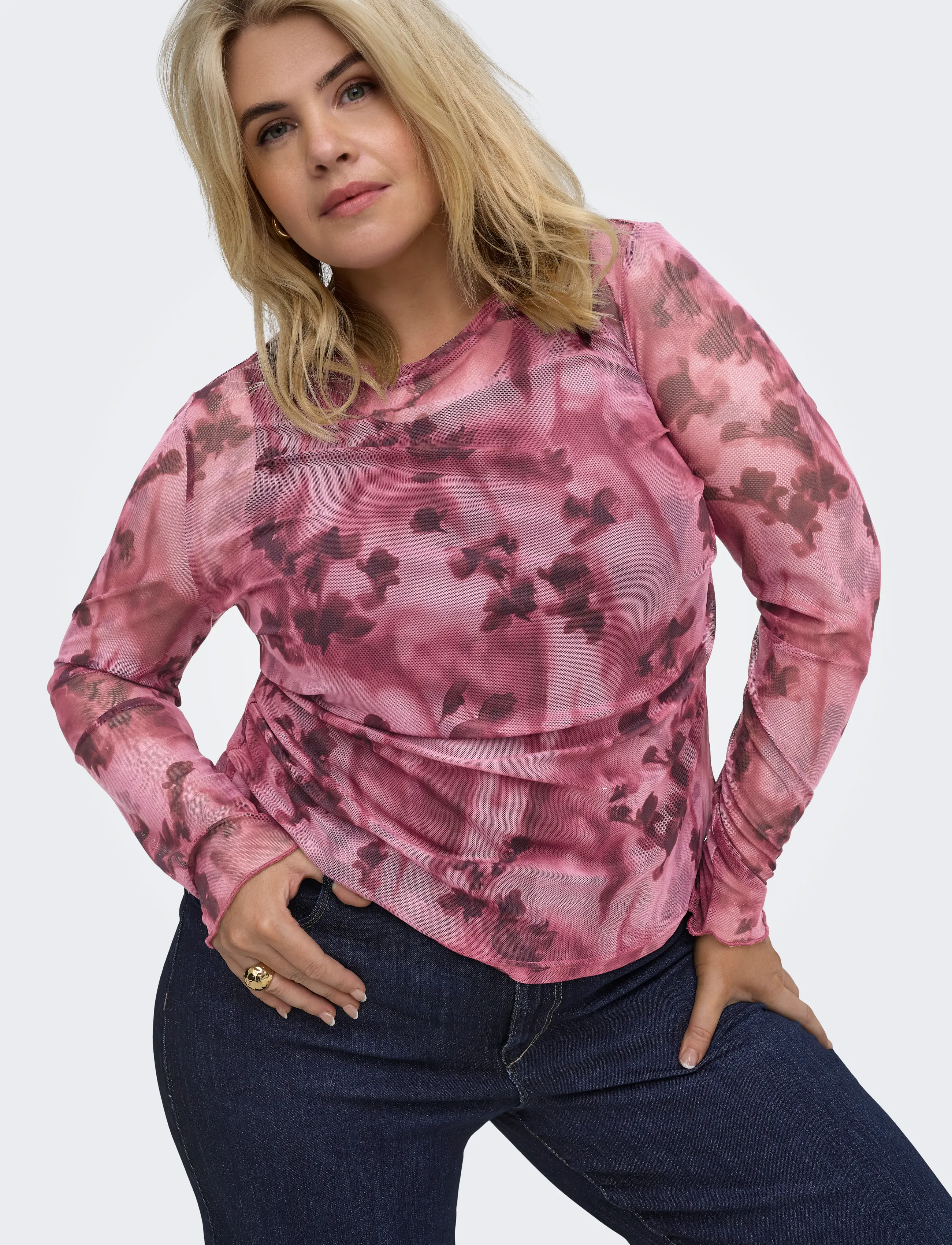 ONLY Carmakoma Carjungle L/S O-Neck Top Jrs långärmade t-shirt dam – bild 6