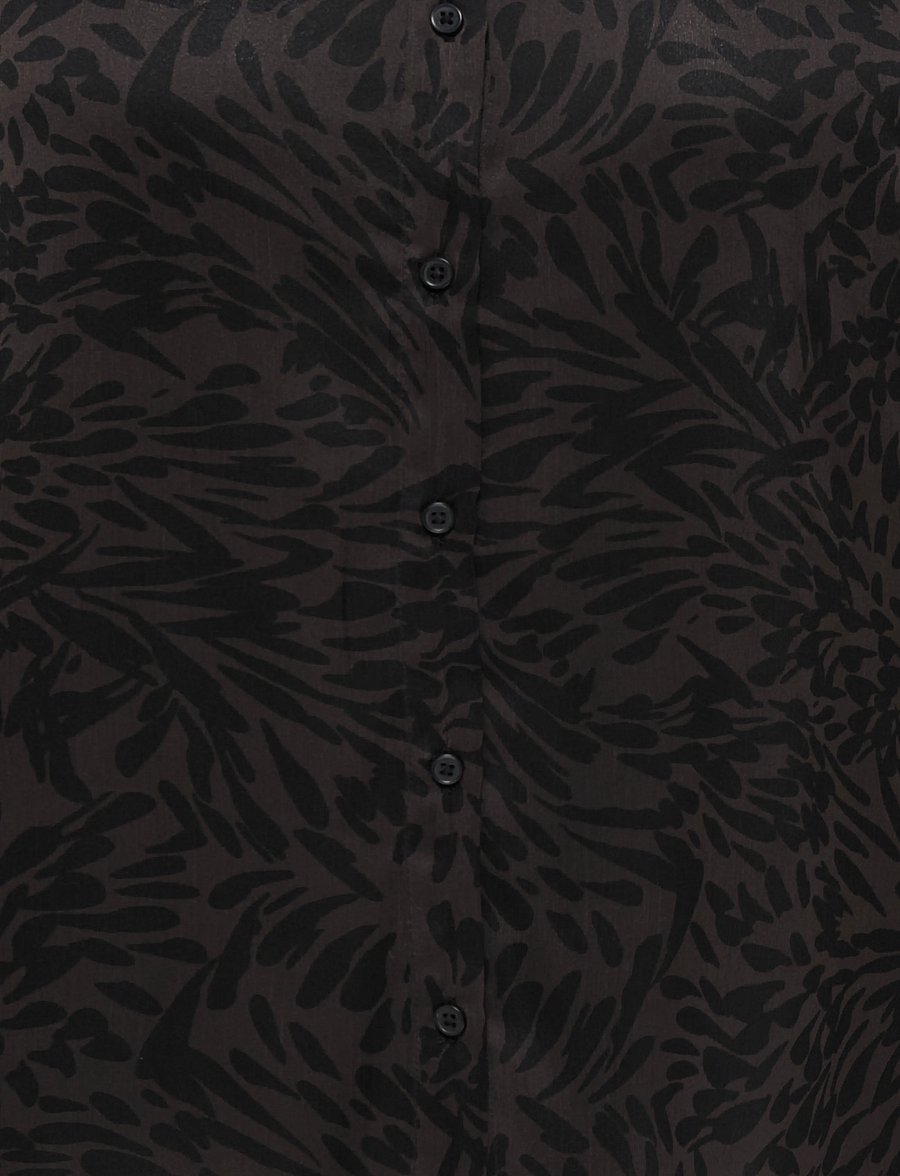 ONLY Carmakoma - CARSTAR PENINNA L/S SHIRT AOP BF - langärmlige hemden - chocolate plum - 2