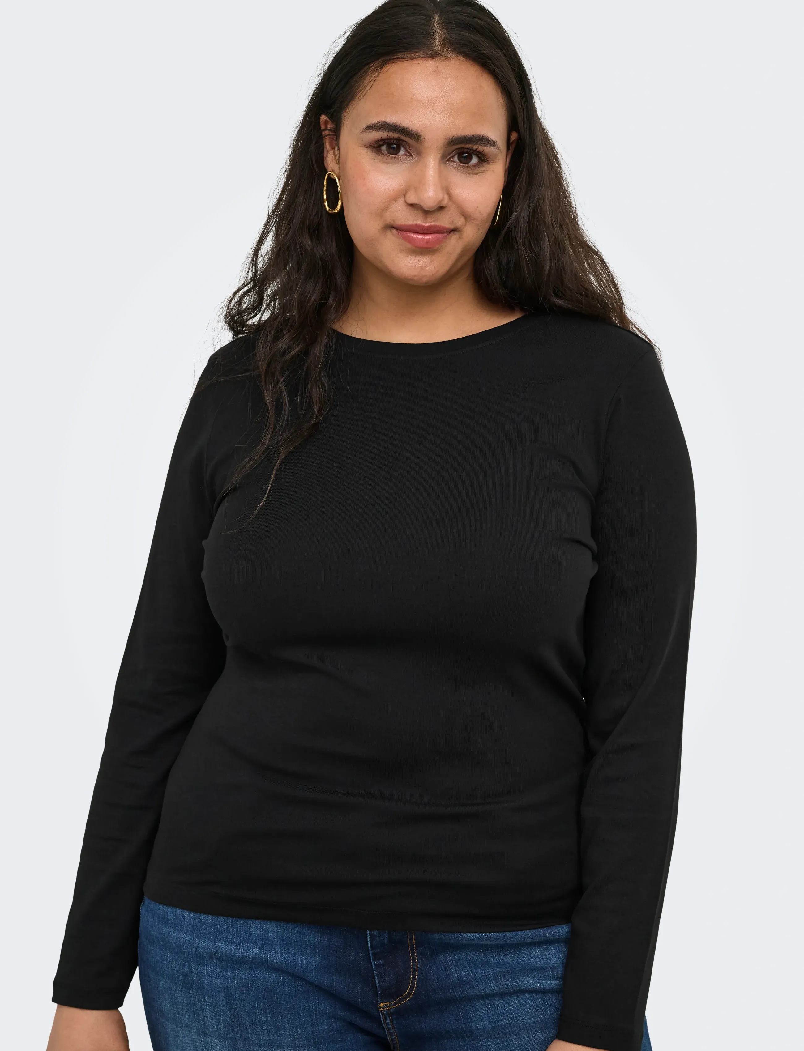 ONLY Carmakoma Carriley L/S O-Neck Top Jrs Noos långärmade t-shirt dam – bild 6