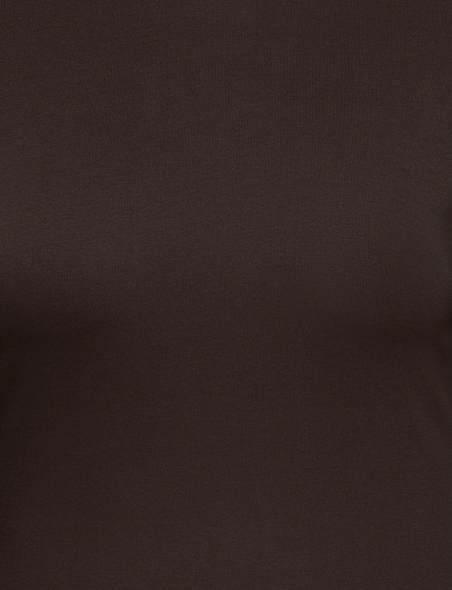 ONLY Carmakoma - CARRILEY L/S O-NECK TOP JRS NOOS - langærmede toppe - black coffee - 2