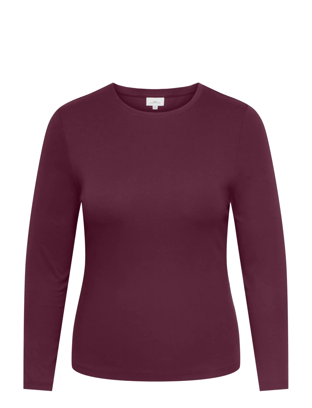 ONLY Carmakoma CARRILEY L/S O-NECK TOP JRS NOOS - Langærmede toppe - WINETASTING / burgundy