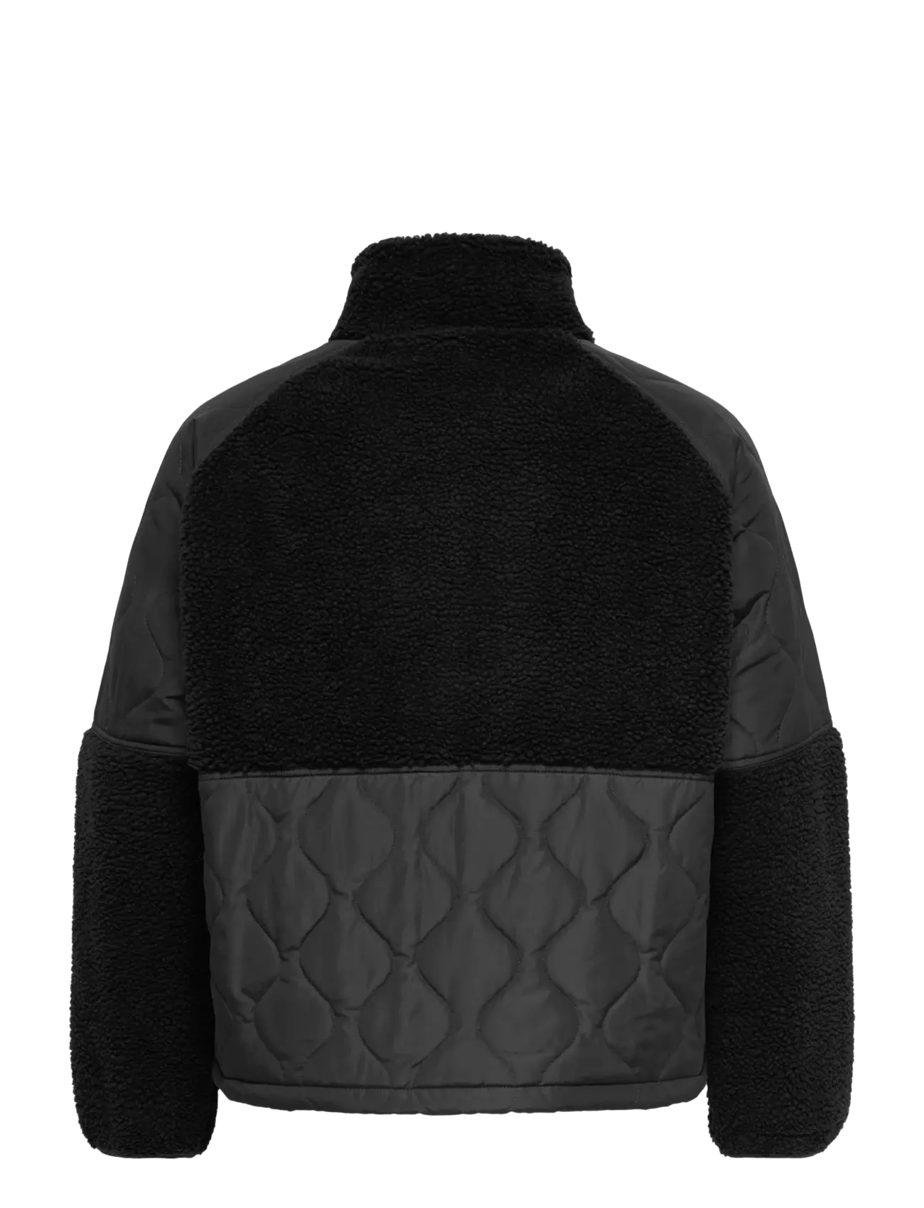 ONLY Carmakoma - CAROHIO QUILT MIX FLEECE SHORT JACKT OTW - black - 1