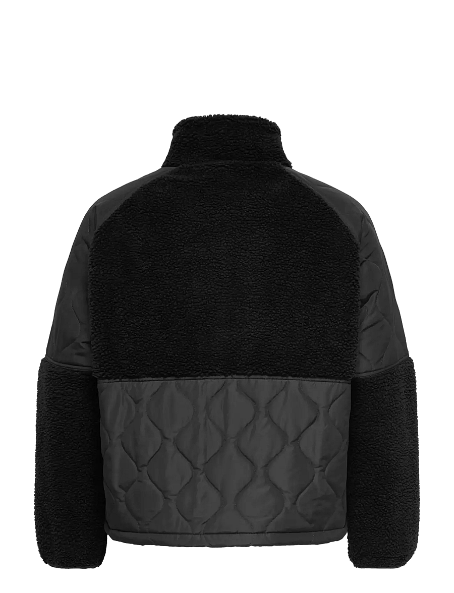 ONLY Carmakoma - CAROHIO QUILT MIX FLEECE SHORT JACKT OTW - black - 1
