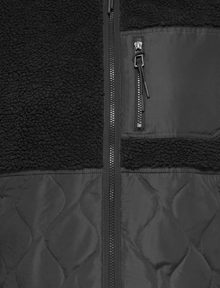 ONLY Carmakoma - CAROHIO QUILT MIX FLEECE SHORT JACKT OTW - black - 2