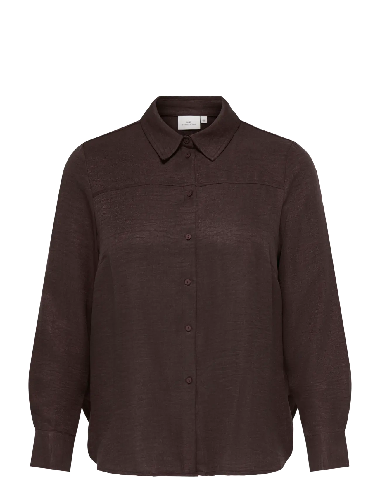 ONLY Carmakoma CARBAY L/S TOPSTITCH CUFF SHIRT WVN BF - Hemden - COFFEE BEAN / brown