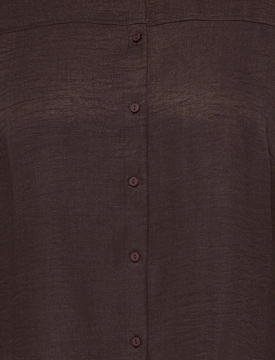 ONLY Carmakoma - CARBAY L/S TOPSTITCH CUFF SHIRT WVN BF - coffee bean - 2