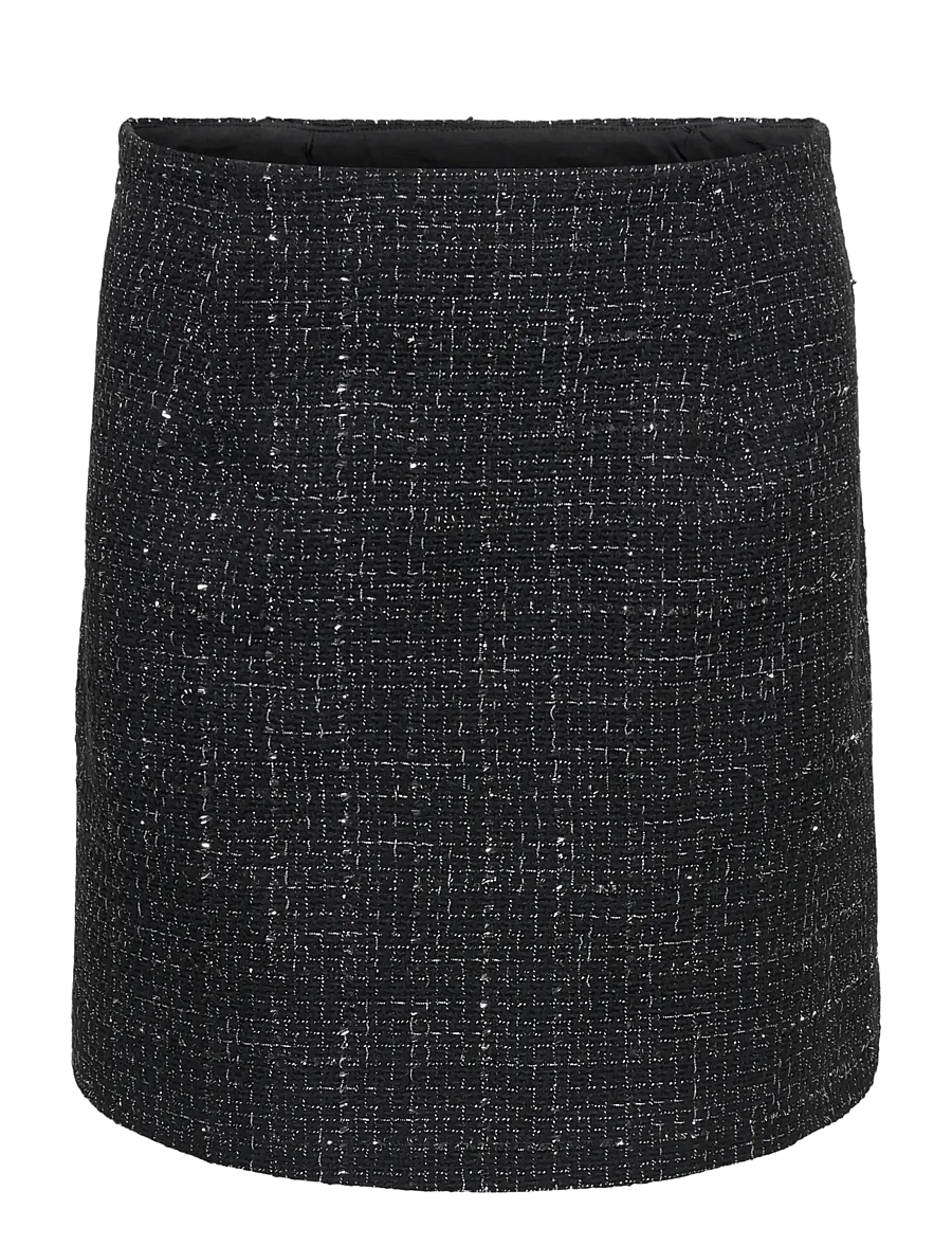 ONLY Carmakoma - CARAMAYA MINI GLITTER BOUCLE SKIRT PNT - kurze röcke - black - 1