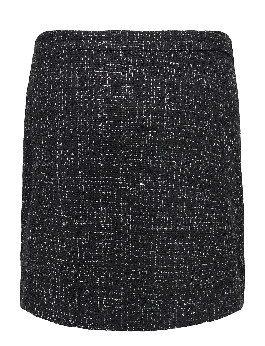 ONLY Carmakoma - CARAMAYA MINI GLITTER BOUCLE SKIRT PNT - kurze röcke - black - 2