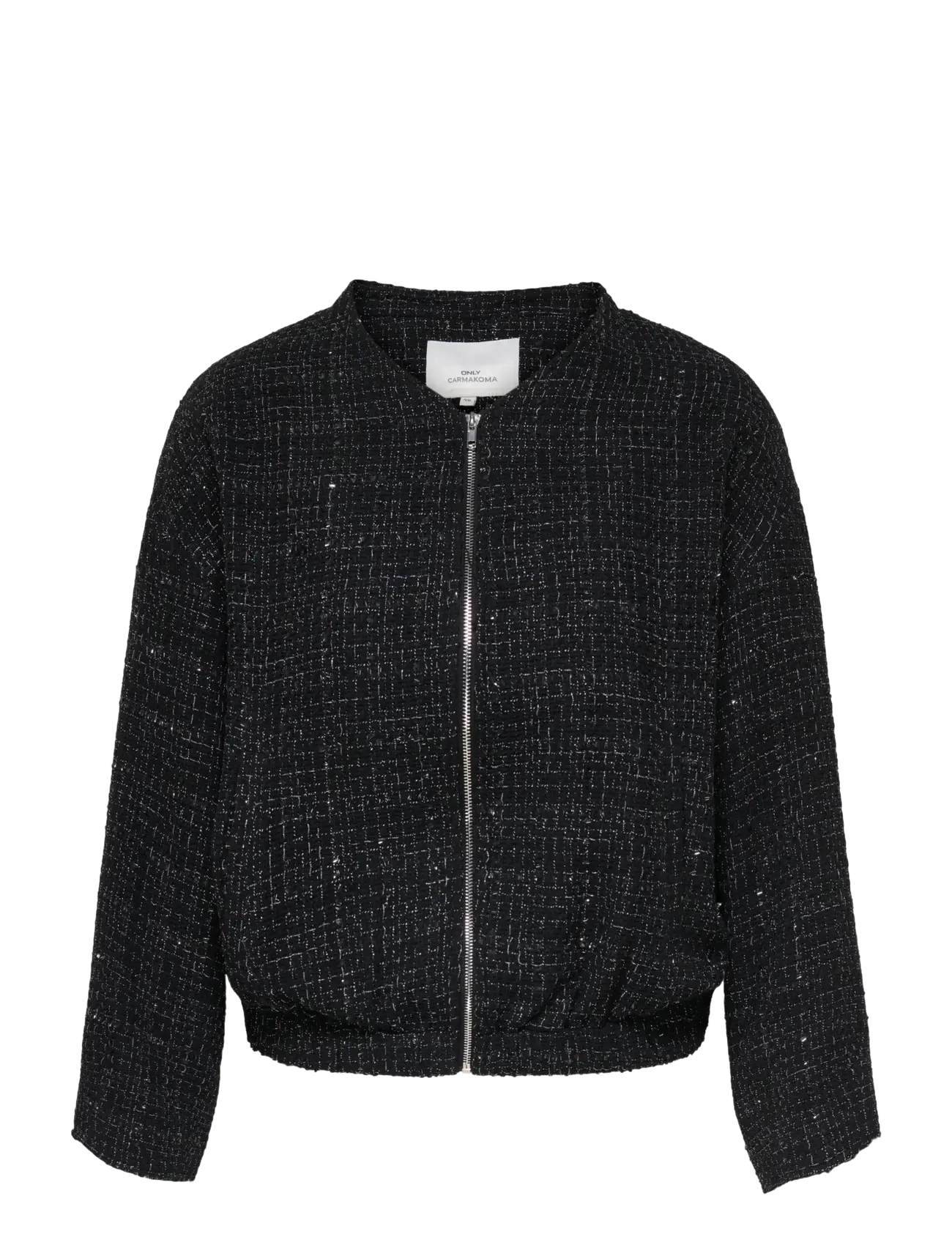 ONLY Carmakoma - CARAMAYA L/S BOUCLE GLITTER BOMBER PNT - bomberjakid - black - 1
