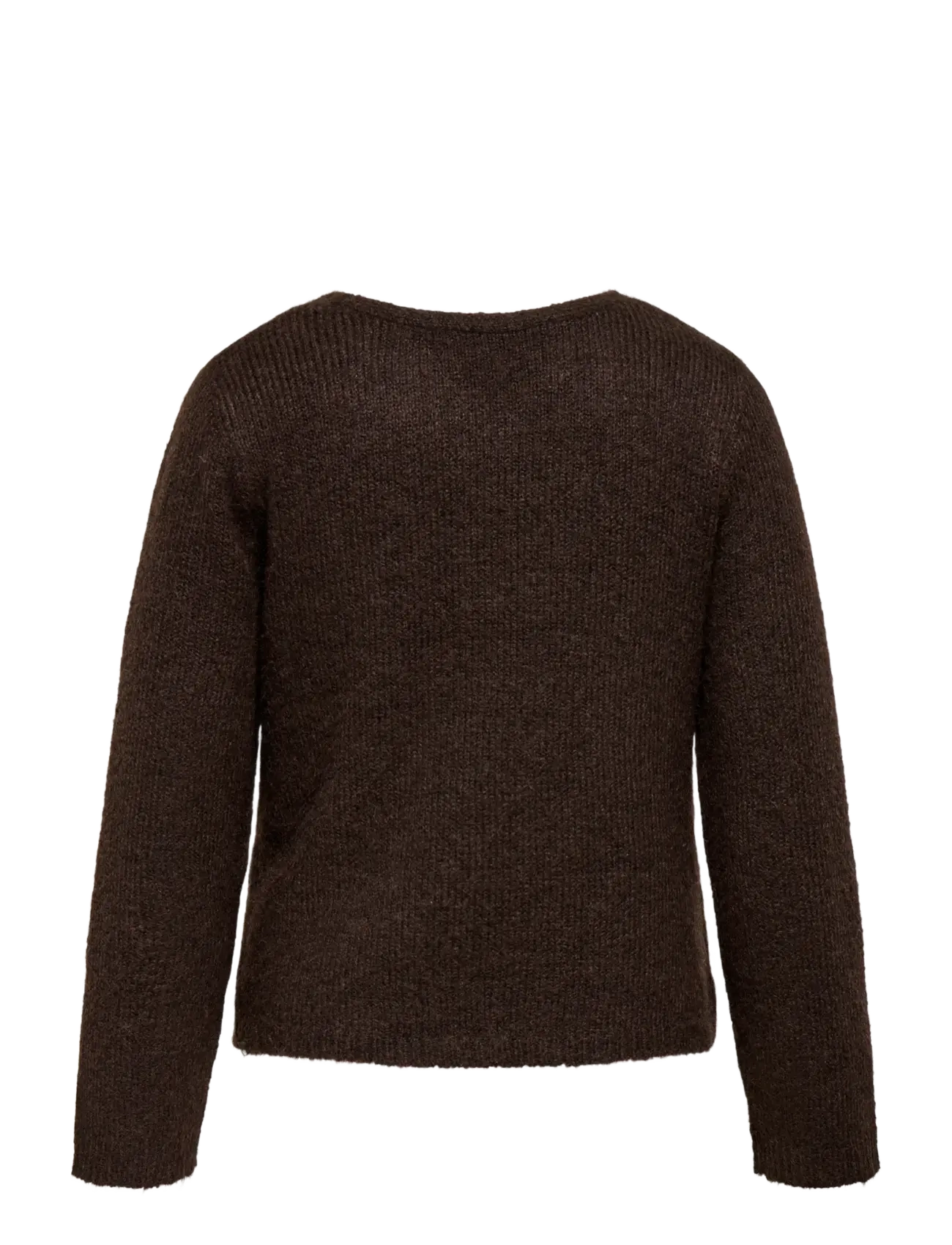 ONLY Carmakoma - CARMAGGIE LS CROSS V-NECK KNT - jumpers - coffee bean - 2