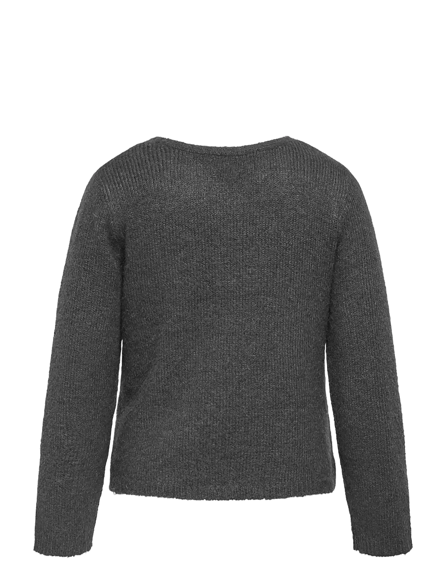 ONLY Carmakoma - CARMAGGIE LS CROSS V-NECK KNT - jumpers - medium grey melange - 1