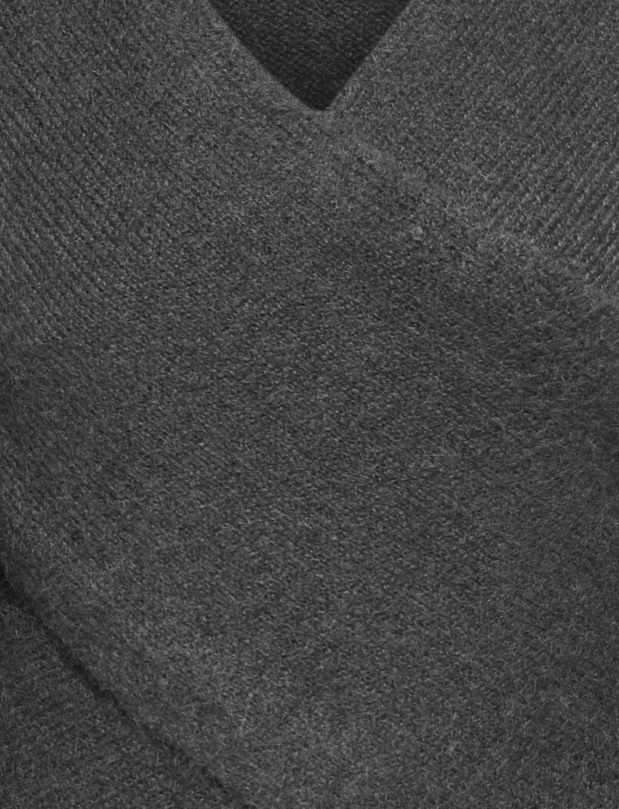 ONLY Carmakoma - CARMAGGIE LS CROSS V-NECK KNT - jumpers - medium grey melange - 2