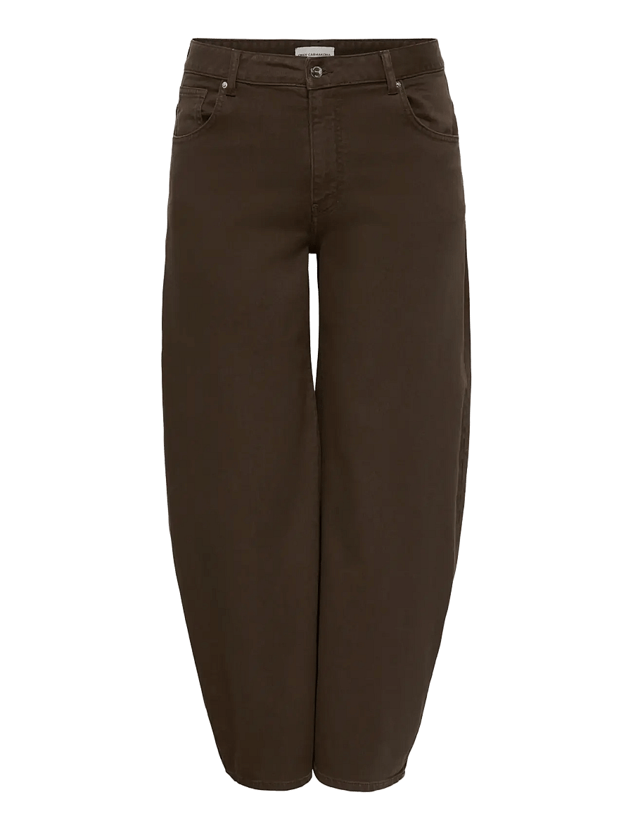 ONLY Carmakoma - CARTAYLOR HW BARREL BROWN DNM AZG320 BF - dark brown denim - 0