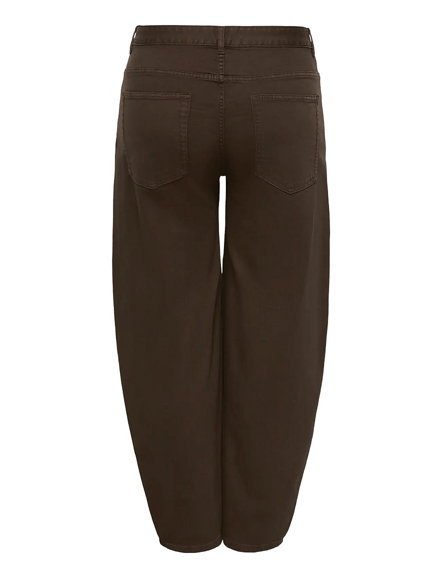 ONLY Carmakoma - CARTAYLOR HW BARREL BROWN DNM AZG320 BF - dark brown denim - 1