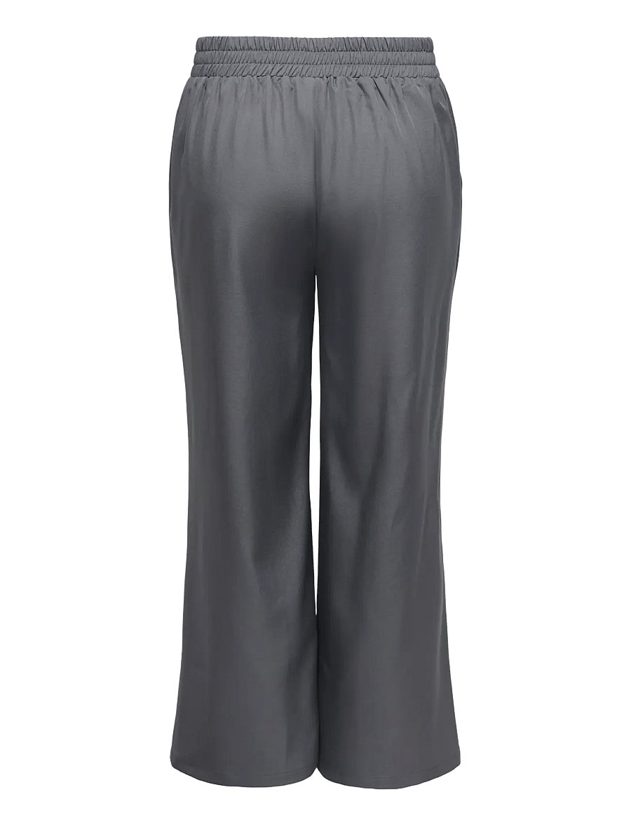 ONLY Carmakoma - CARVICTORIA PULL UP WIDE PANT TLR - dark grey melange - 1