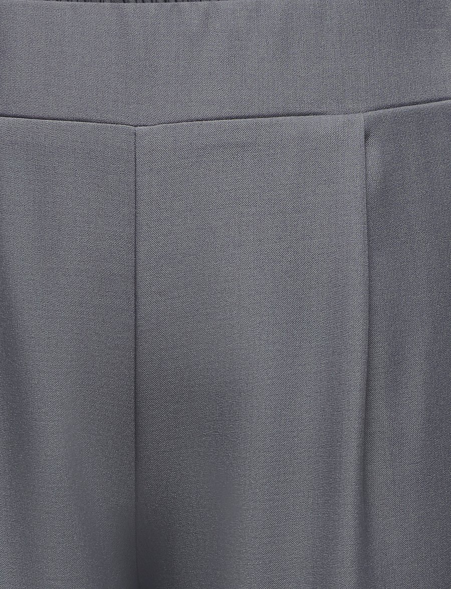 ONLY Carmakoma - CARVICTORIA PULL UP WIDE PANT TLR - dark grey melange - 2