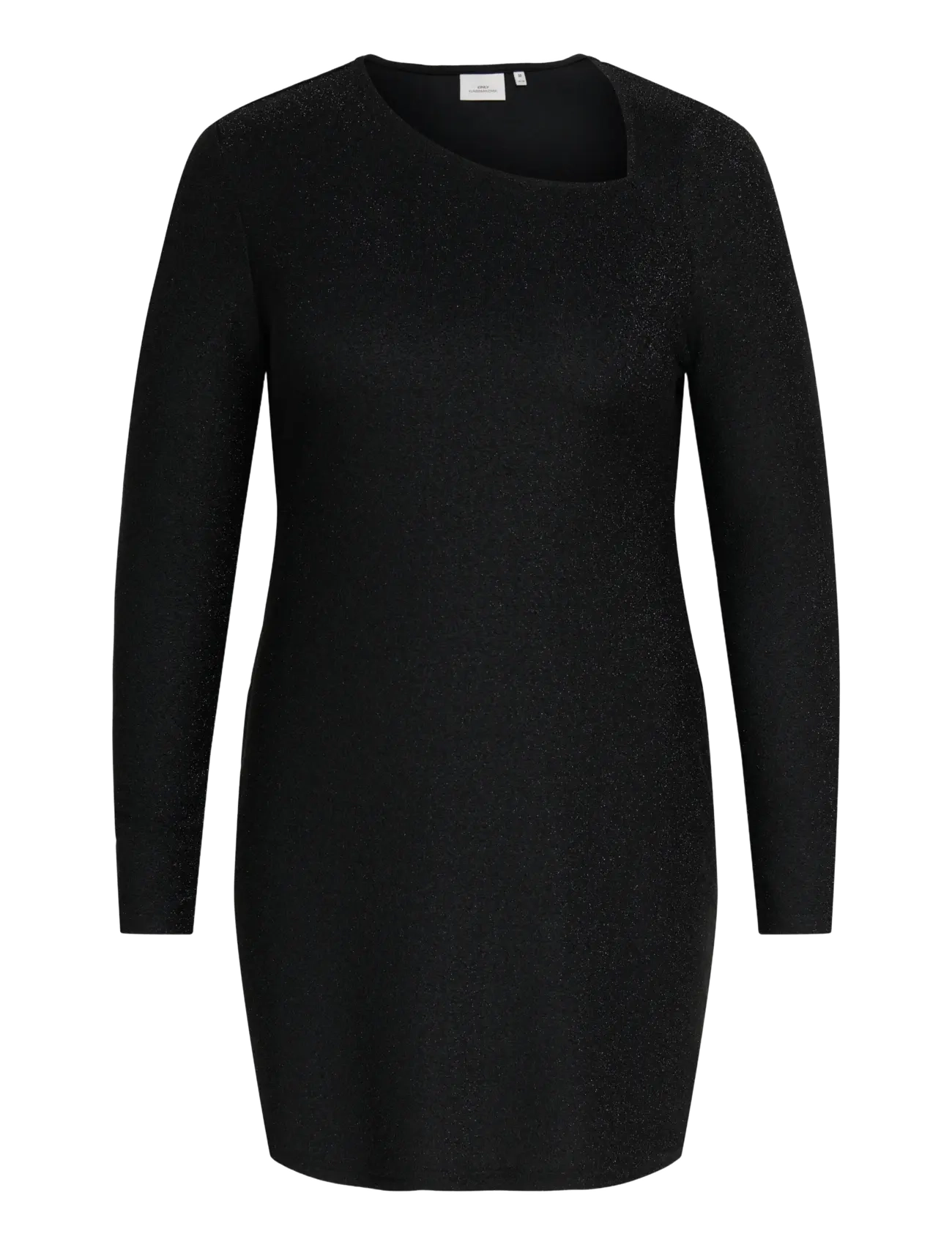 ONLY Carmakoma CARRICHY L/S ASYMETRIC MINI DRESS JRS - Kvinder - BLACK / black