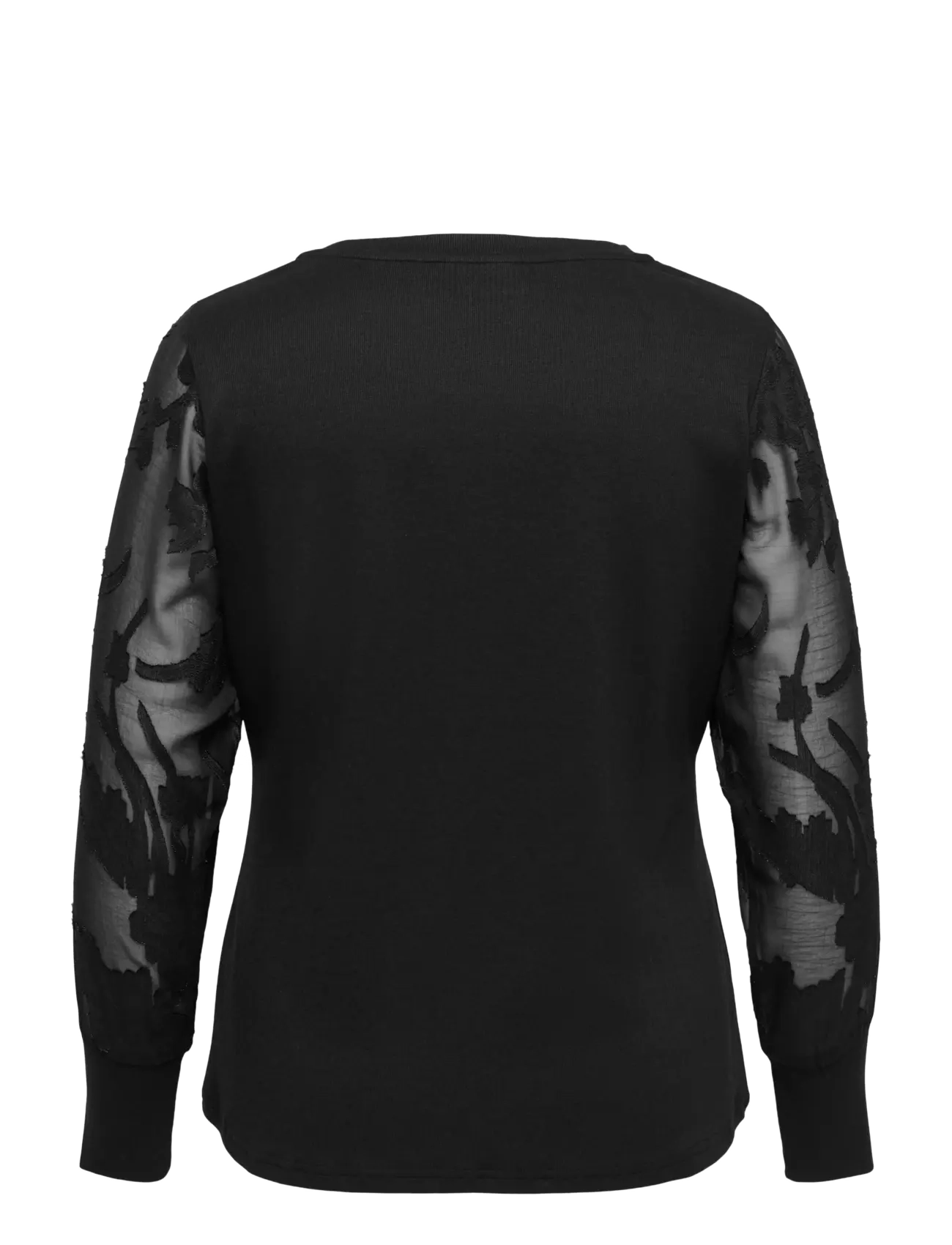 ONLY Carmakoma - CARAMILLA L/S O-NECK MIX BLOUSE JRS - black - 2