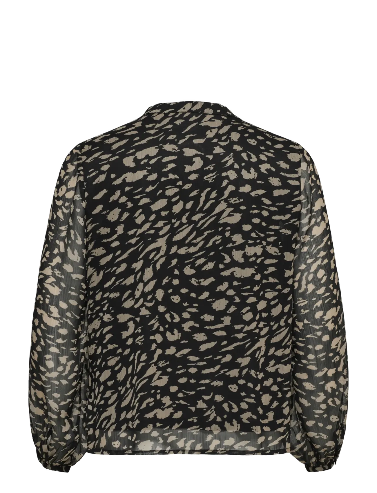 ONLY Carmakoma - CARASTA L/S V-NECK TOP AOP - long sleeved blouses - black - 1