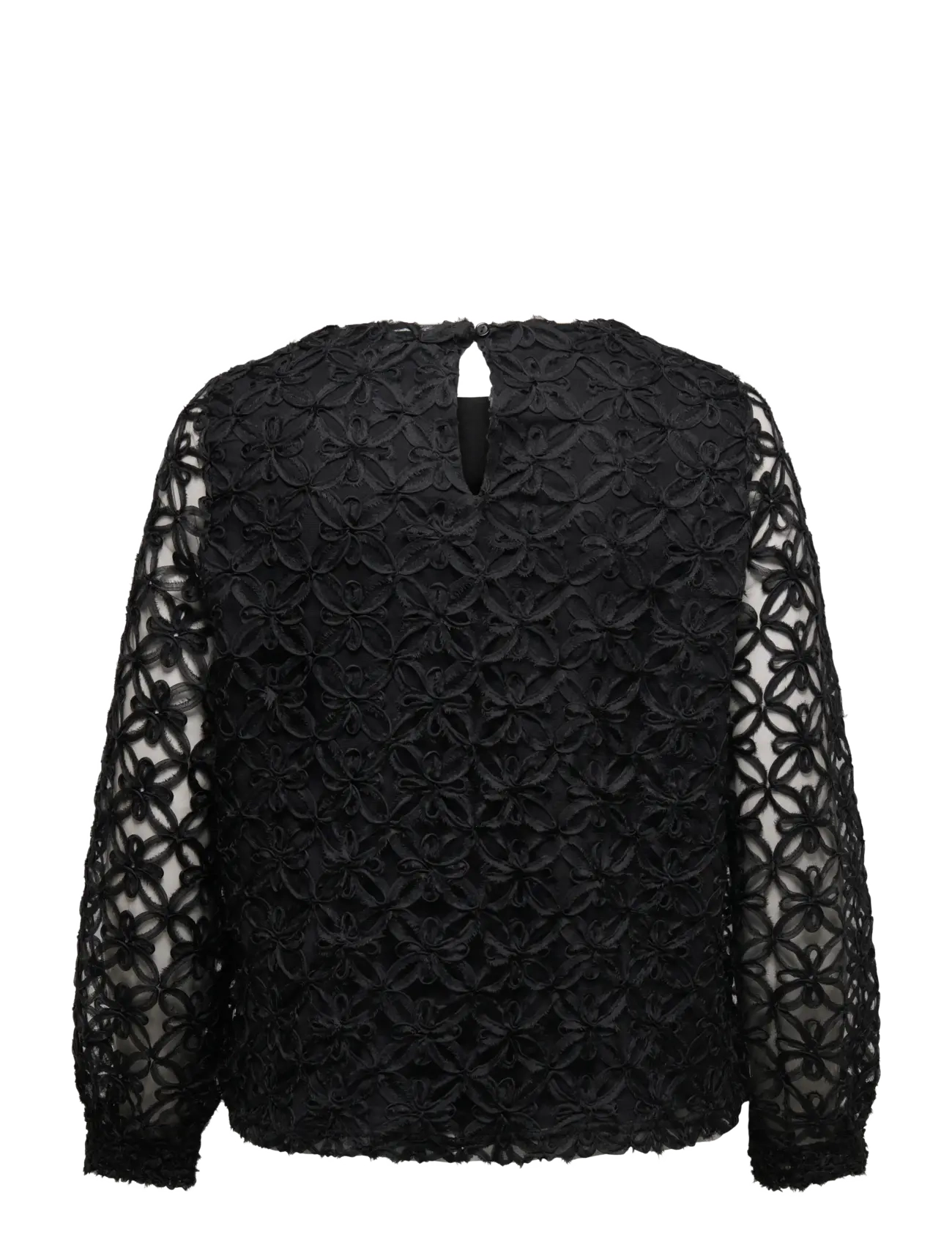 ONLY Carmakoma - CARSAGE L/S O-NECK STRUCTURE TOP WVN - cloud dancer - 1