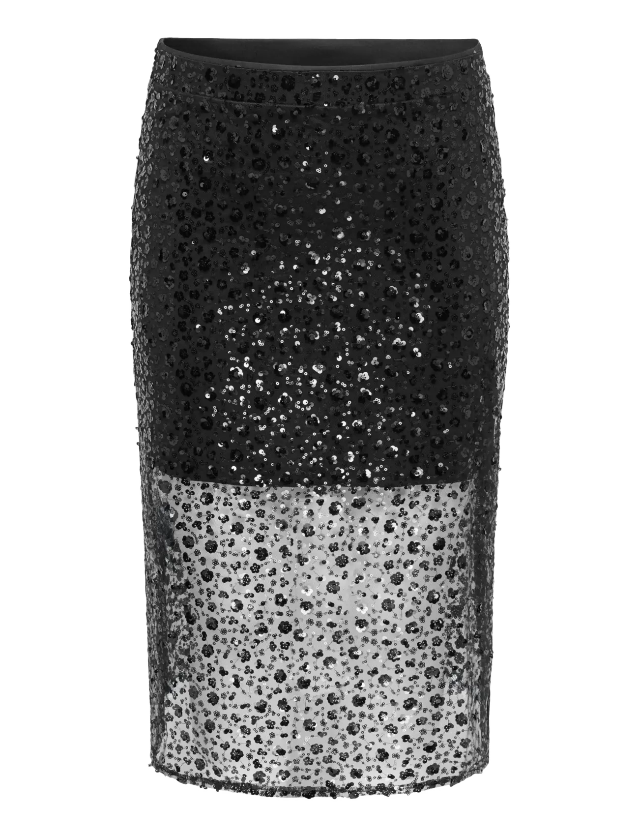 ONLY Carmakoma CARRHILO SEQUINS MIDAXI SKIRT WVN - Special Occasions - BLACK / black