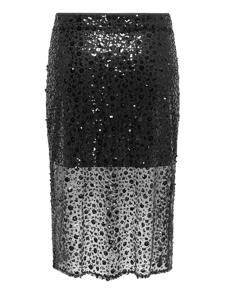 ONLY Carmakoma - CARRHILO SEQUINS MIDAXI SKIRT WVN - sequin skirts - black - 2