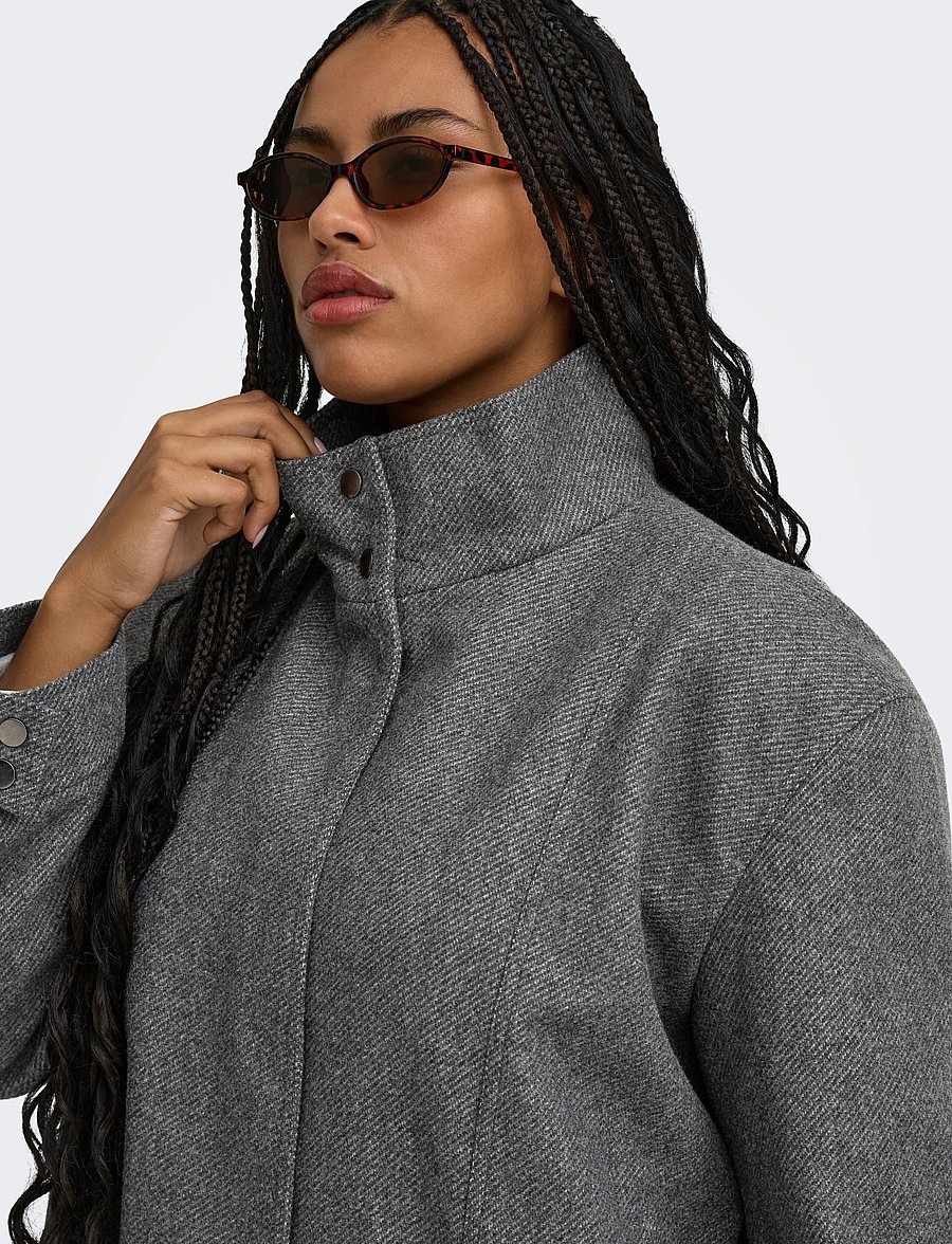 ONLY Carmakoma - CARASTA HIGH COLLAR BOMBER JACKET OTW - bomber jackets - dark grey melange - 5
