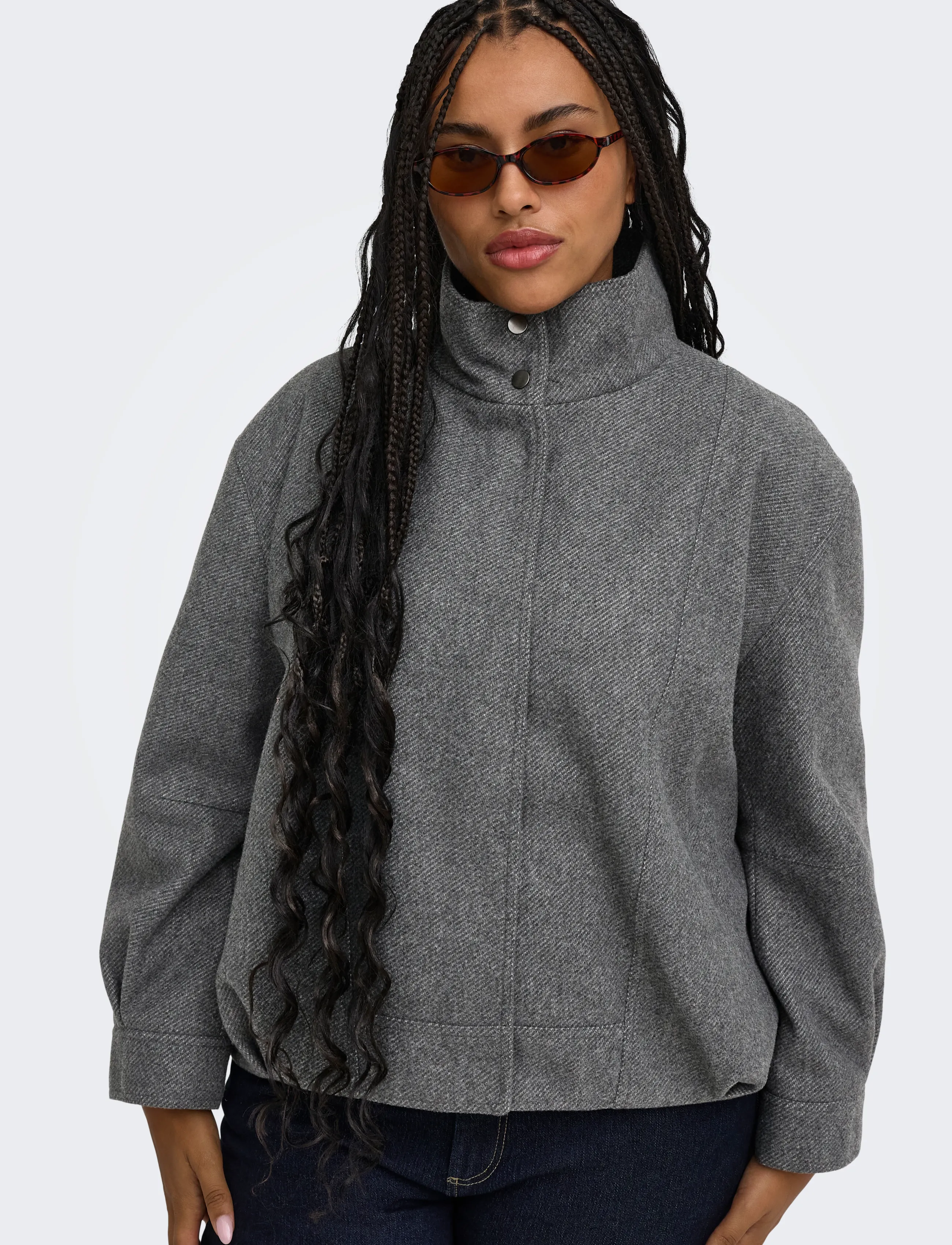 ONLY Carmakoma Carasta High Collar Bomber Jacket Otw bomberjackor dam – bild 6