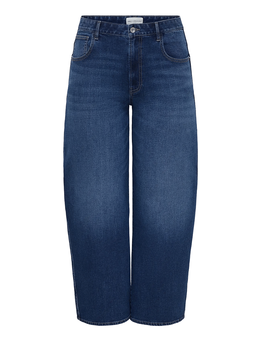 ONLY Carmakoma - CARSNOW HW BARREL DNM PIM - barrel jeans - dark blue denim - 0