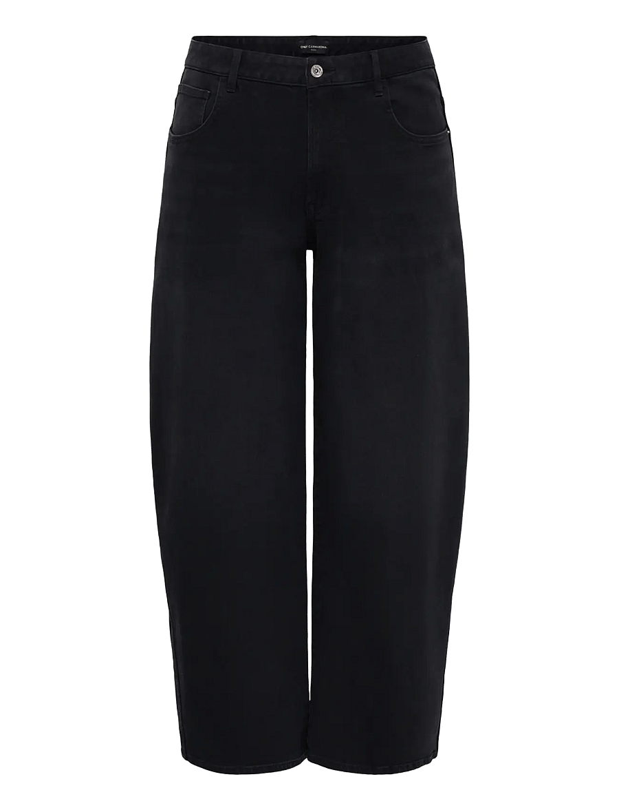 ONLY Carmakoma - CARSNOW HW BARREL DNM PIM - barrel jeans - washed black - 1