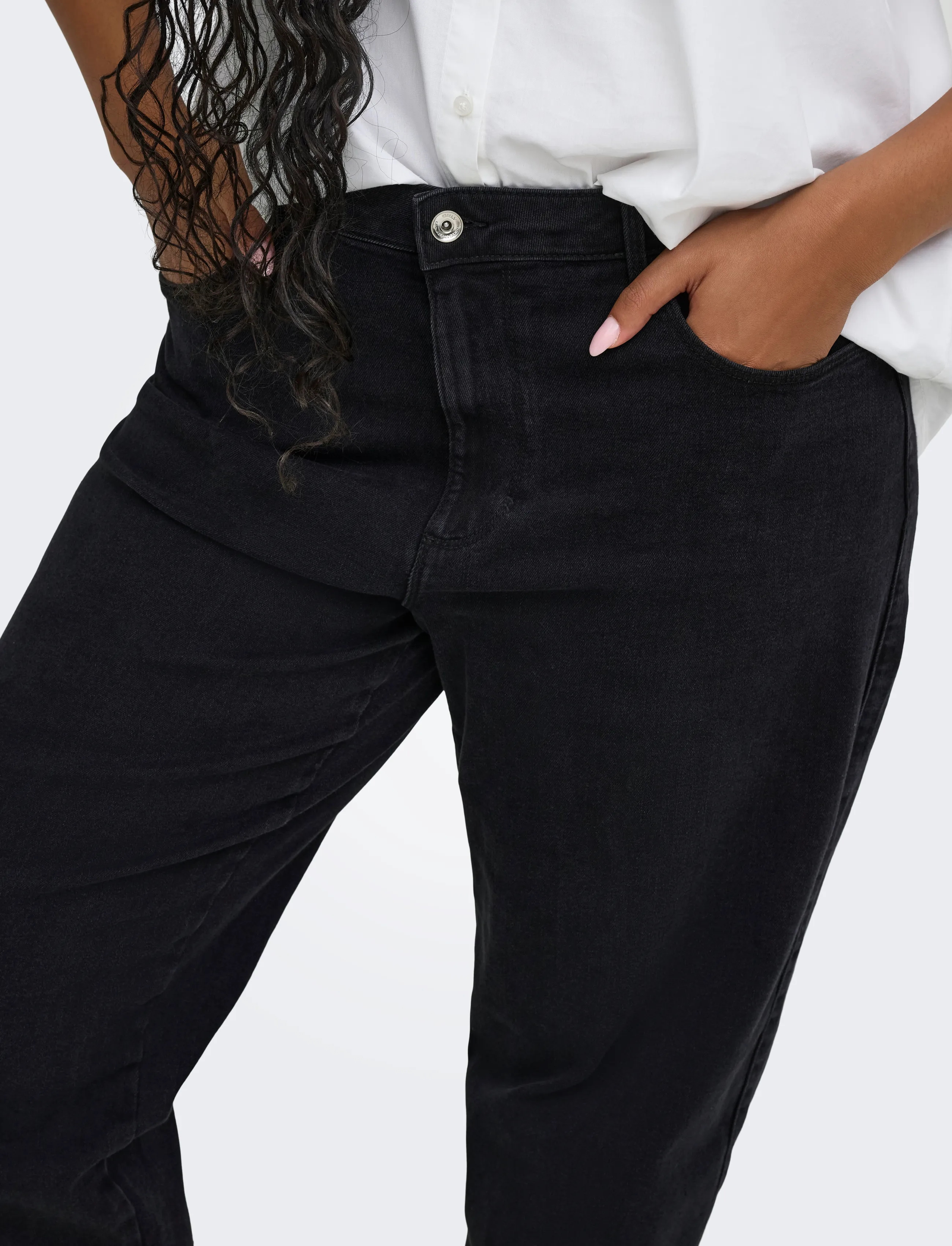 ONLY Carmakoma Carsnow Hw Barrel Dnm Pim relaxed fit jeans dam – bild 6