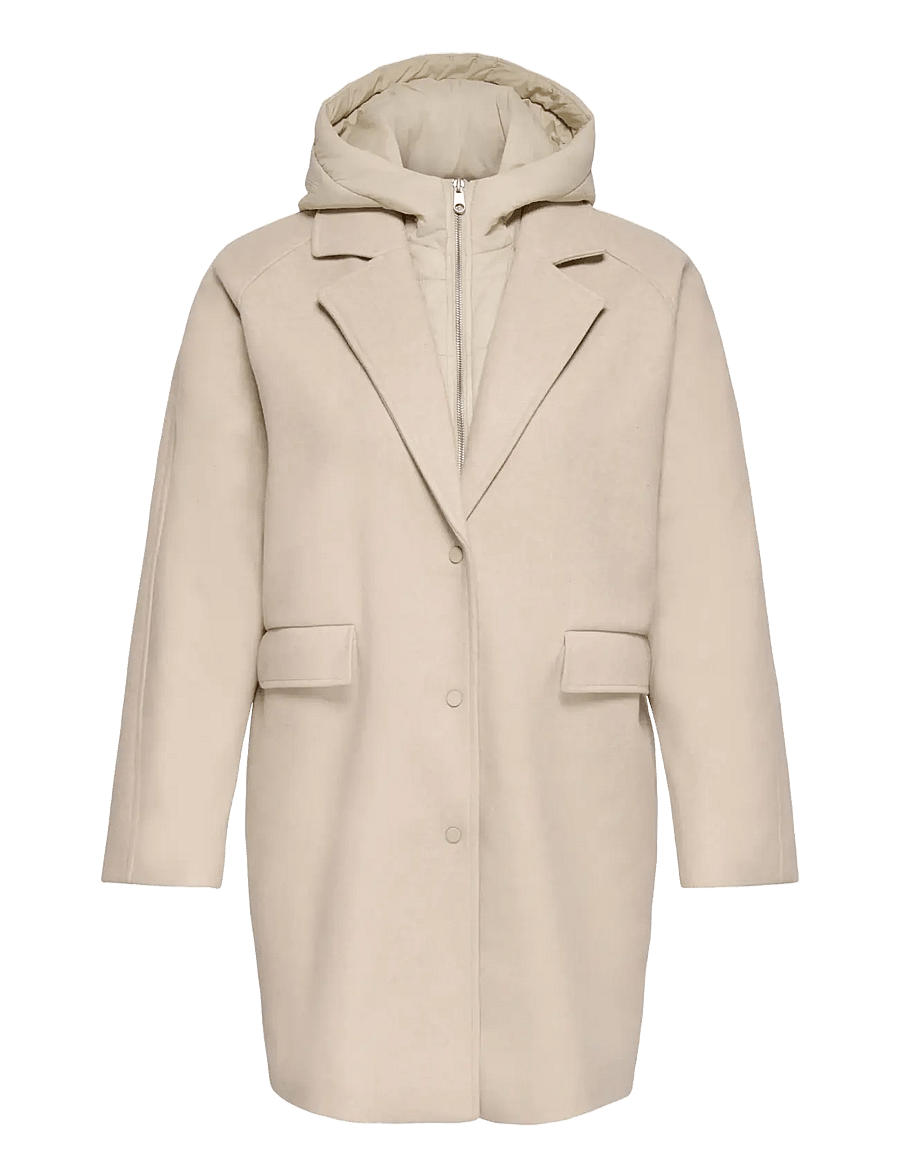 ONLY Carmakoma - CARBLOOM HOOD COAT OTW - simply taupe - 0