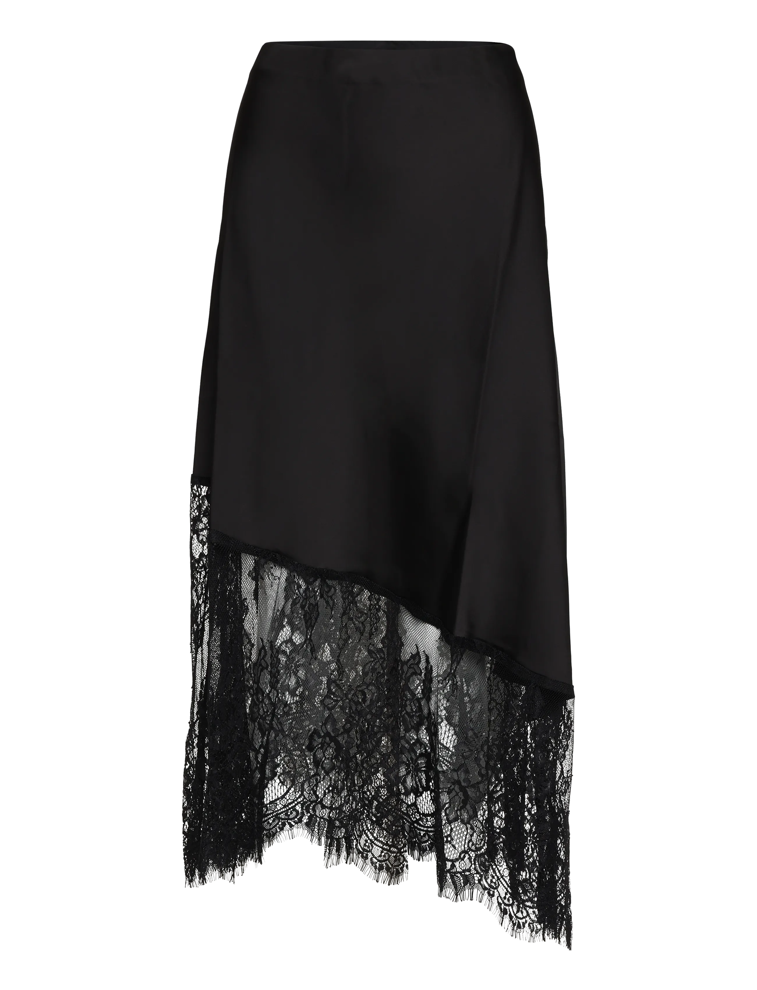 ONLY Carmakoma CAREMILY MIDAXI ASYM LACE SKIRT WVN VP - Bis zu 25% Rabatt - BLACK / black