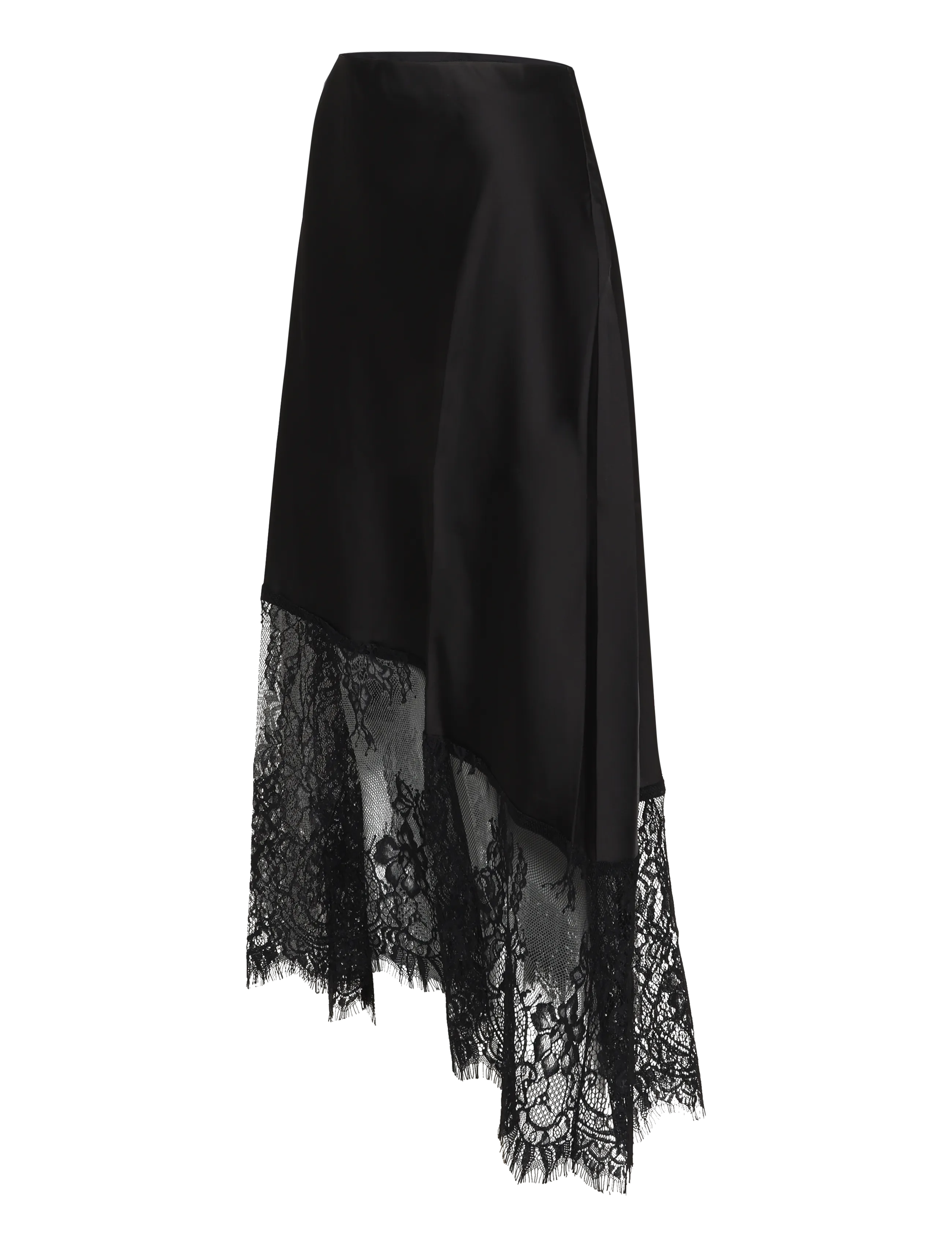 ONLY Carmakoma - CAREMILY MIDAXI ASYM LACE SKIRT WVN VP - satinröcke - black - 3