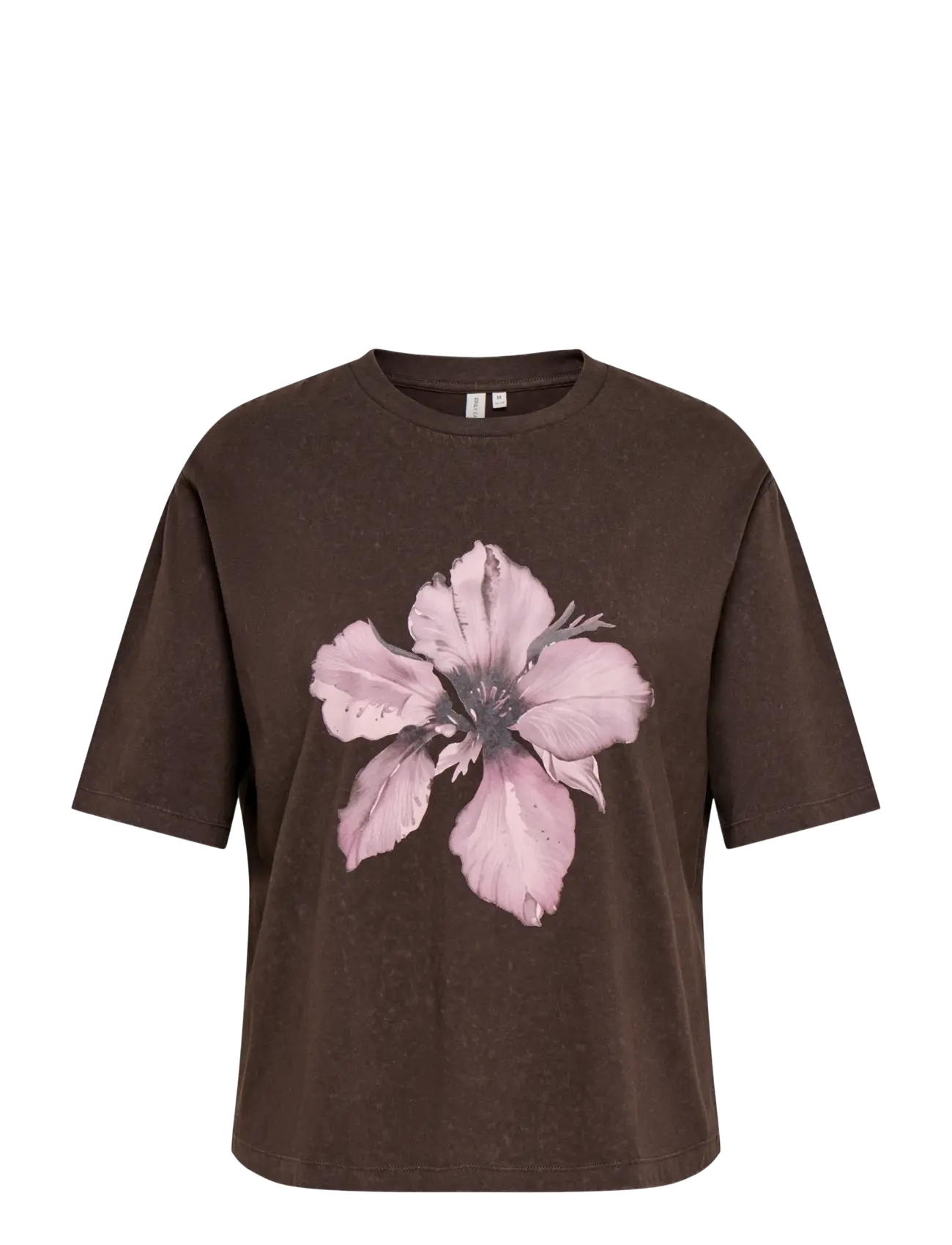 ONLY Carmakoma Carcady S/S Wash Print Loose Tee Jrs Vp, 46-48, T-shirts & Oberteile, Braun - Short-sleeved, Frauen
