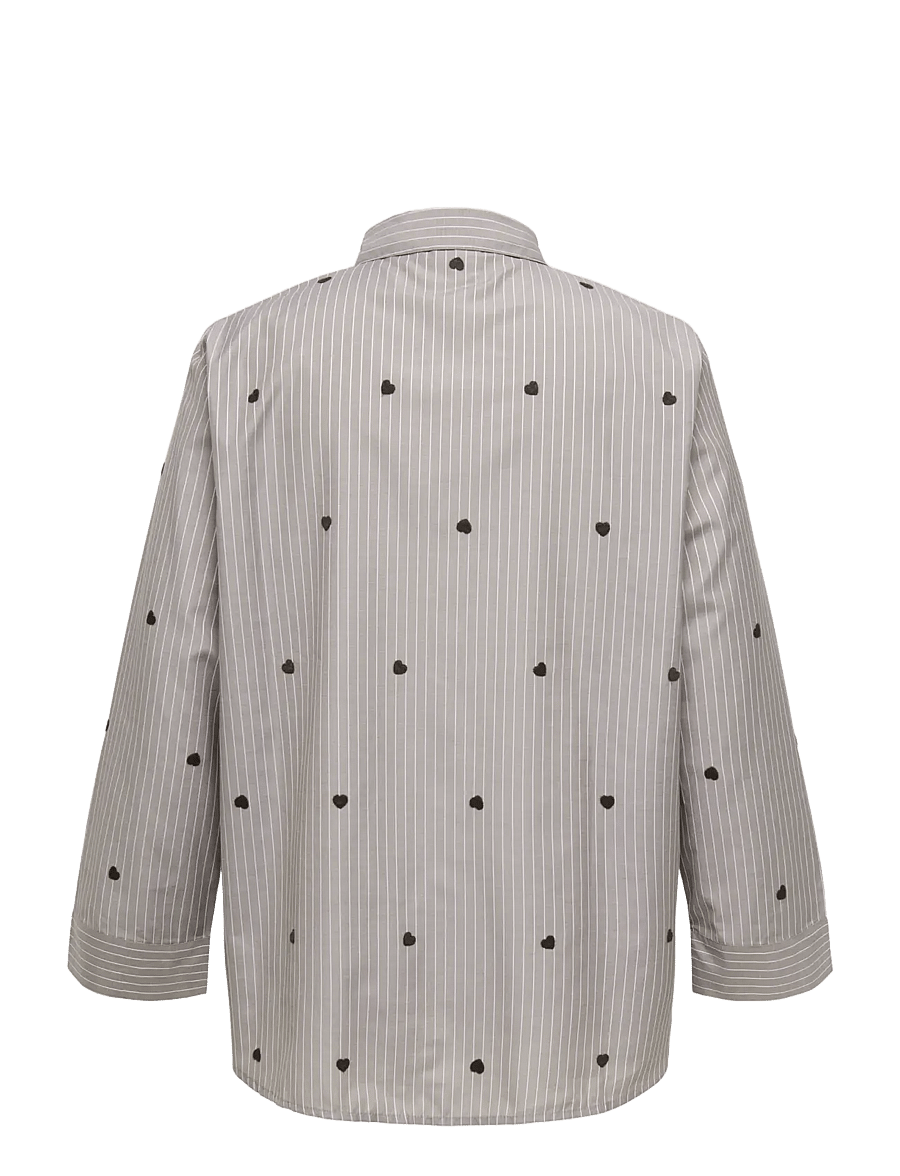 ONLY Carmakoma - CARNEW LINA GRACE STR EMB SHIRT WVN NOOS - coffee bean - 2