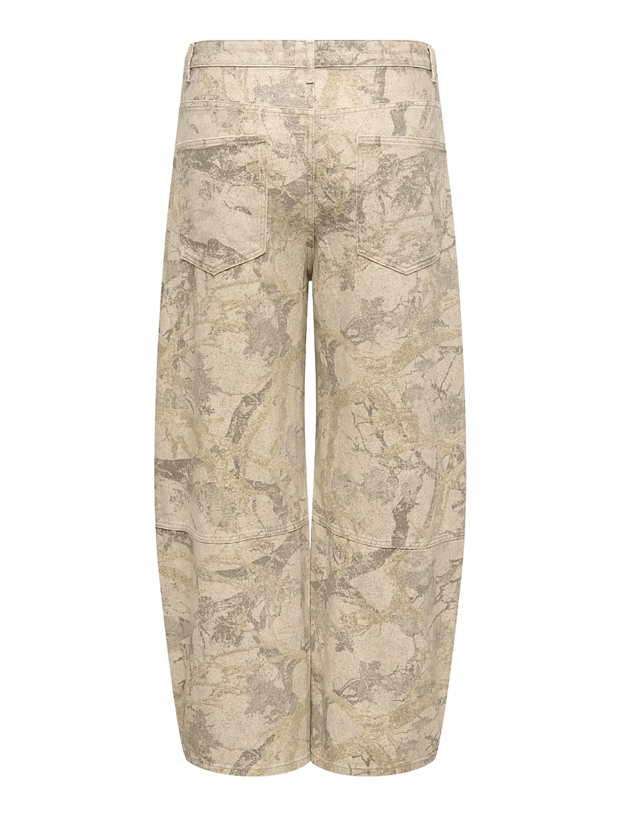 ONLY Carmakoma - CARTAYLOR-BANU HW CAMO BARREL PANT PNT - oatmeal - 1