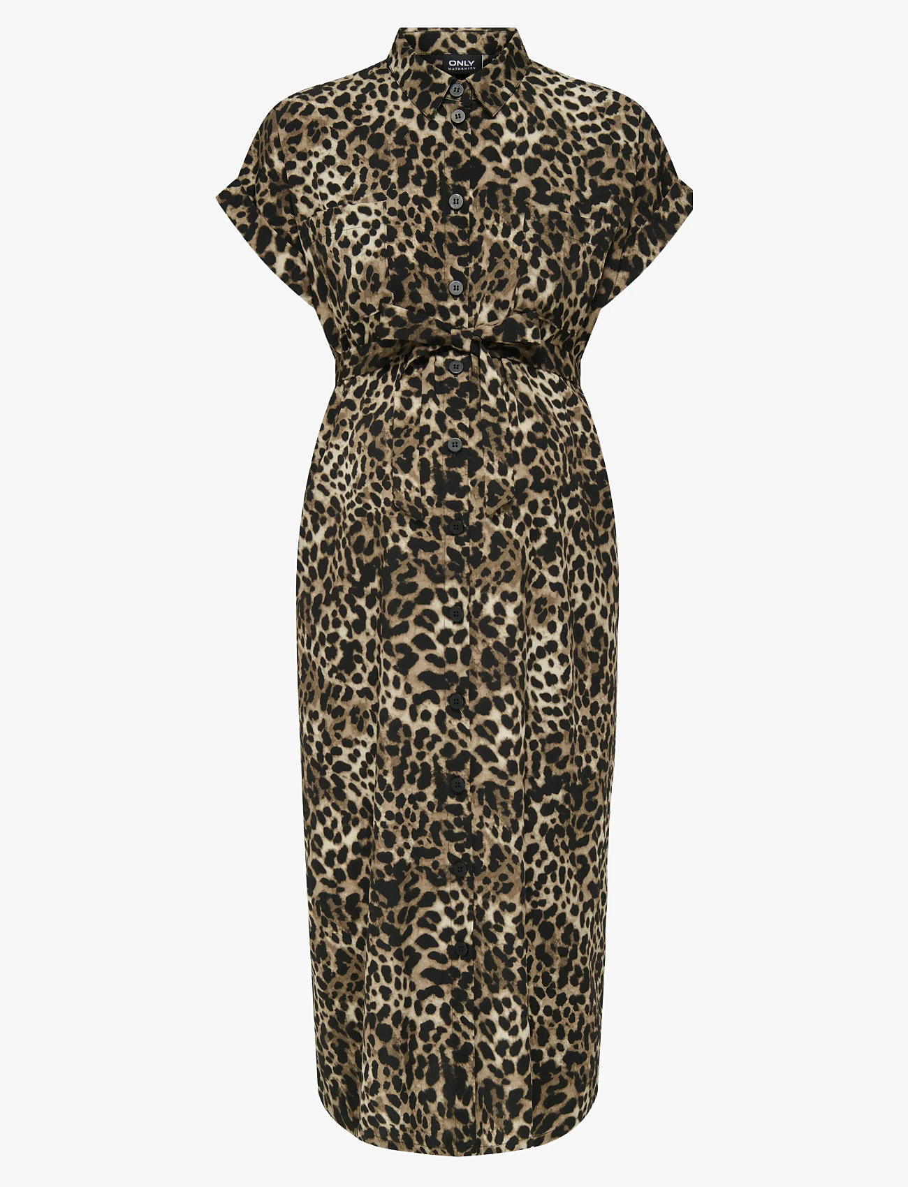 Only Maternity - OLMHANNOVER LIFE S/S SHIRT DRESS NOOS - sommerkjoler - black - 1