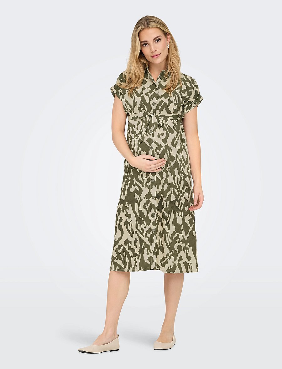 Only Maternity - OLMHANNOVER LIFE S/S SHIRT DRESS NOOS - robes d'été - tarmac - 0
