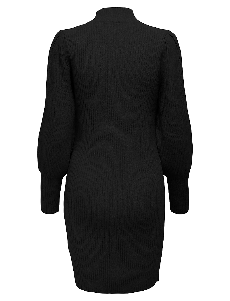 Only Maternity - OLMKATIA L/S DRESS KNT NOOS - stickade klänningar - black - 2