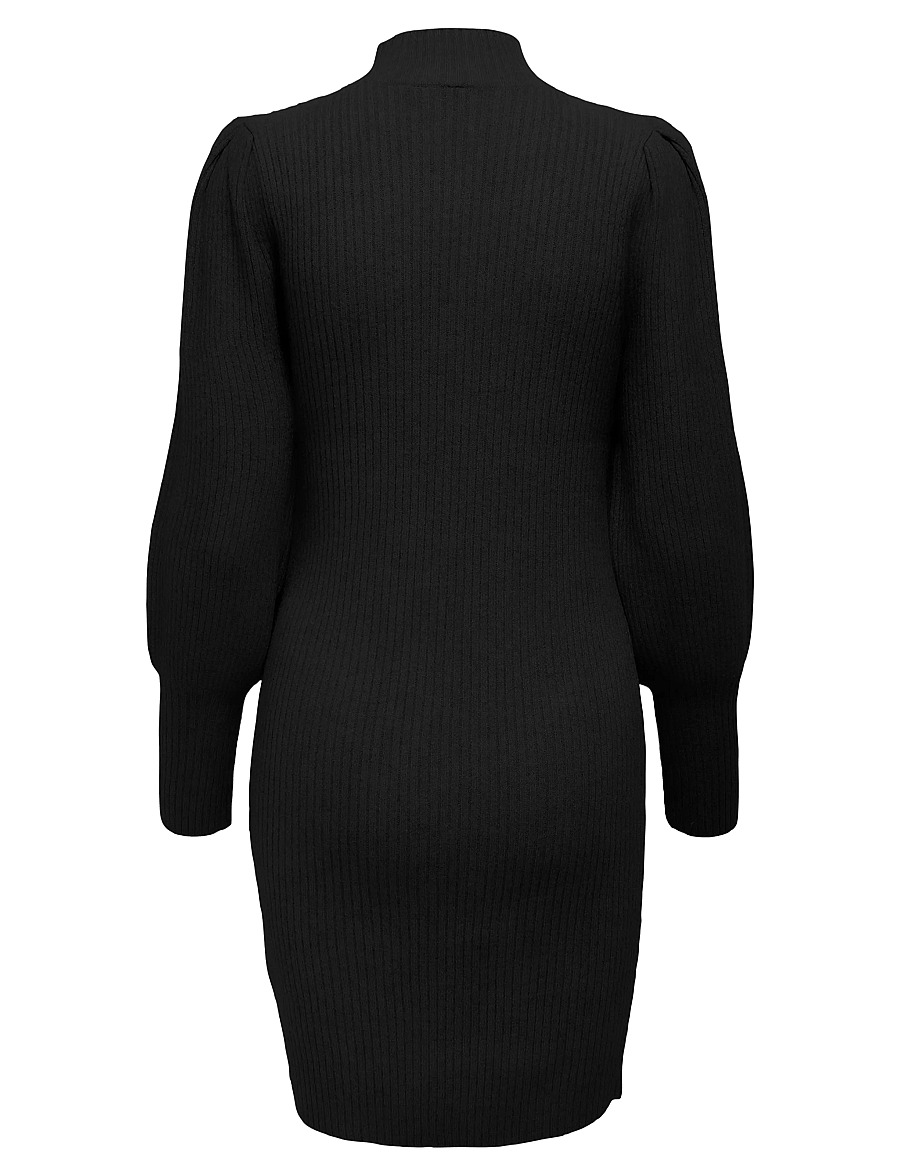 Only Maternity - OLMKATIA L/S DRESS KNT NOOS - neulemekot - black - 2