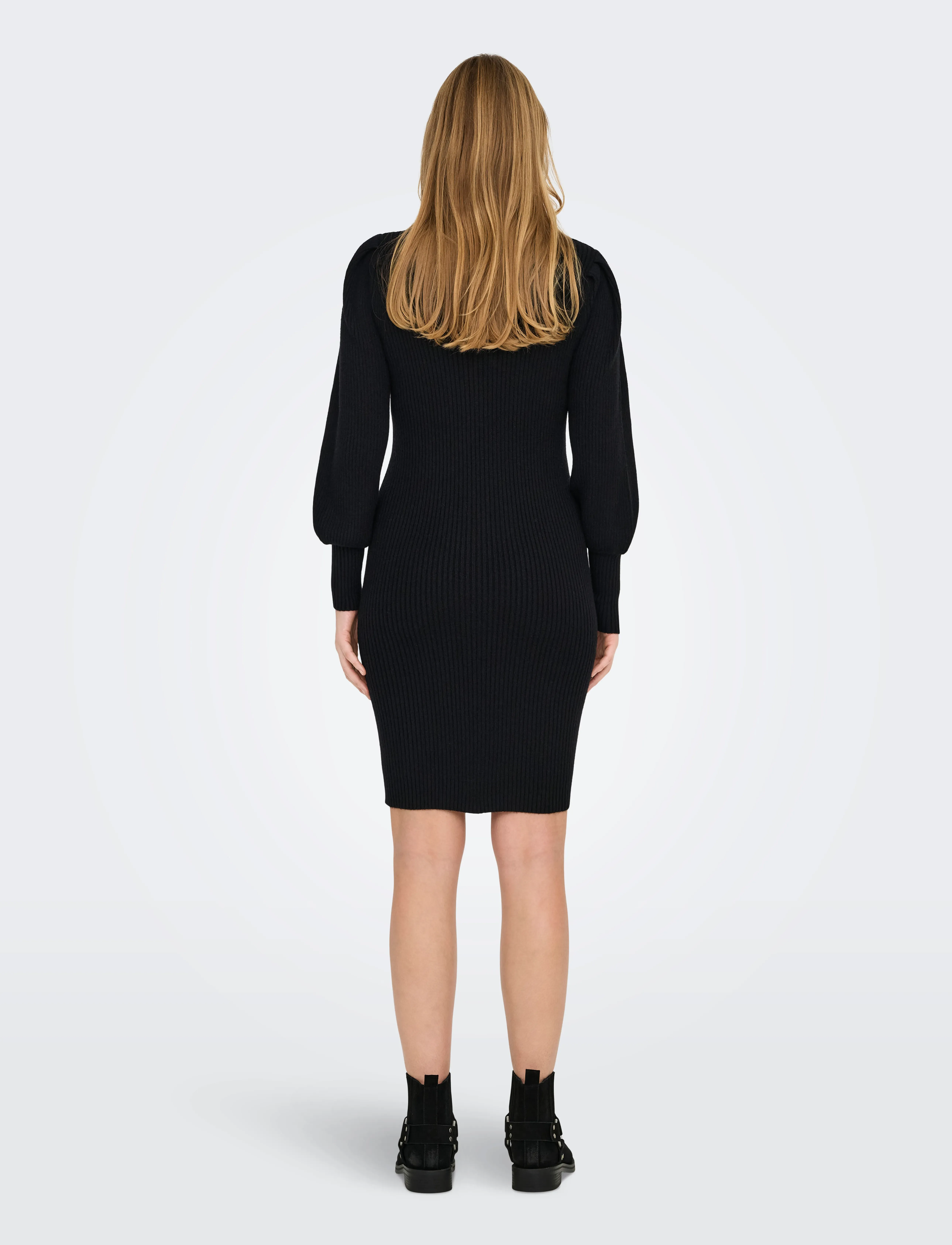 Only Maternity - OLMKATIA L/S DRESS KNT NOOS - neulemekot - black - 4