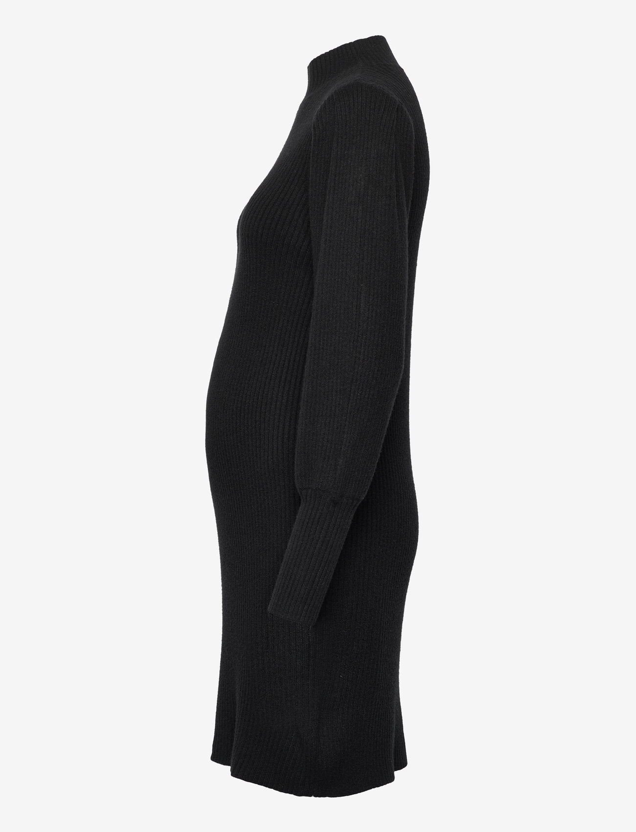 Only Maternity - OLMKATIA L/S DRESS KNT NOOS - stickade klänningar - black - 3