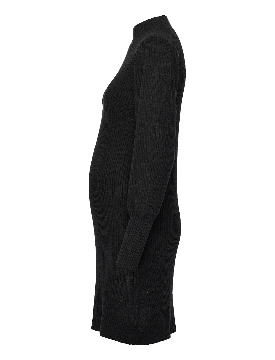 Only Maternity - OLMKATIA L/S DRESS KNT NOOS - neulemekot - black - 3