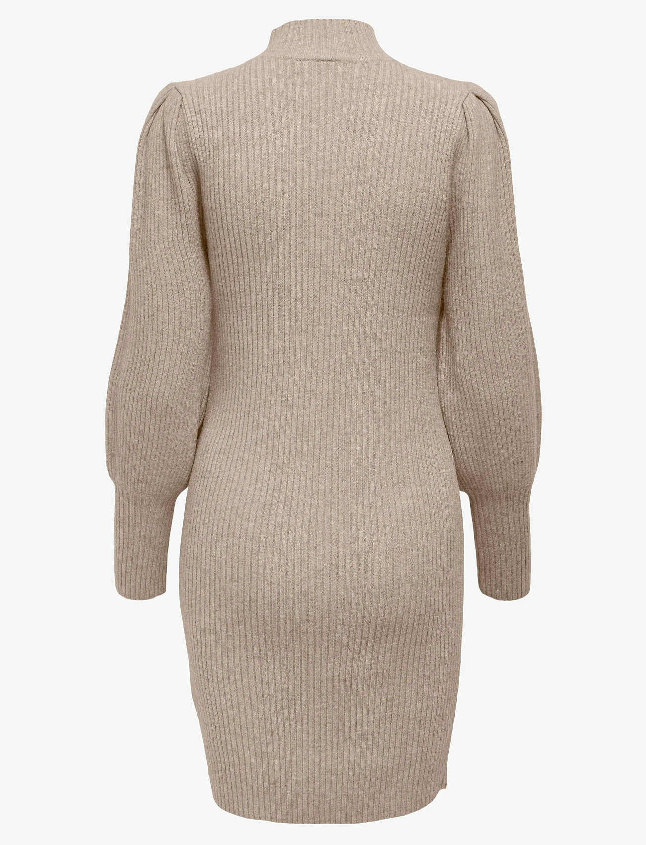 Only Maternity - OLMKATIA L/S DRESS KNT NOOS - strikkjoler - mocha meringue - 2
