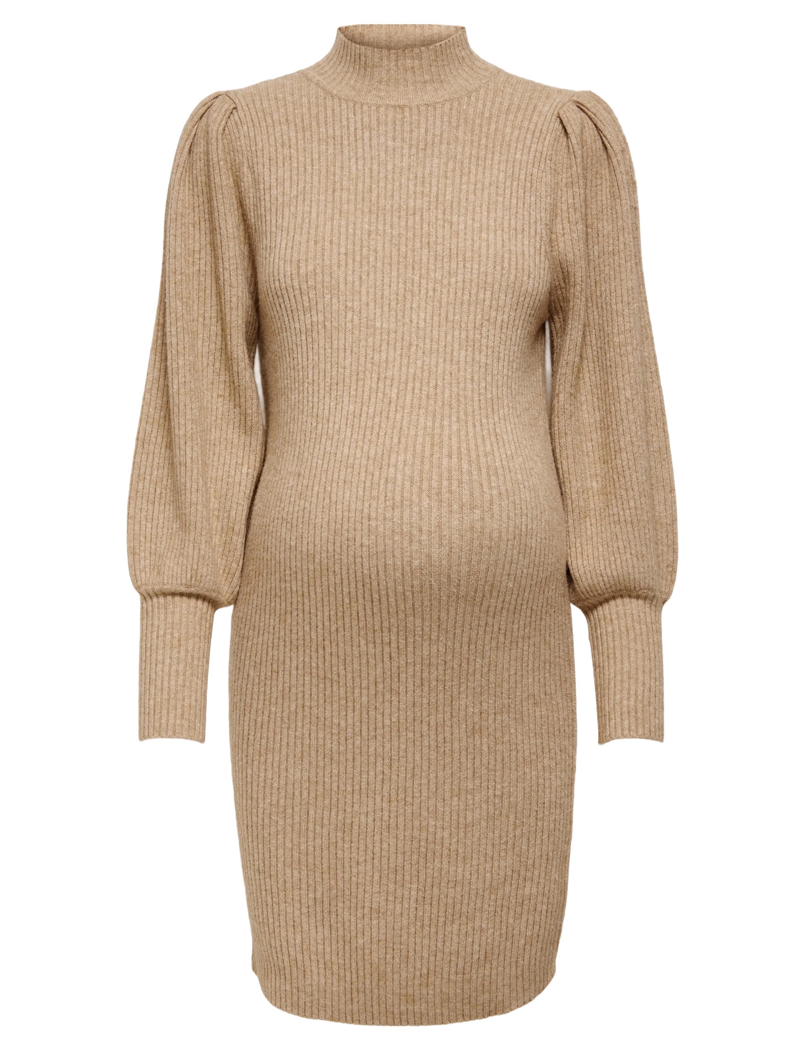 Only Maternity OLMKATIA L/S DRESS KNT NOOS - Kleidid - TOASTED COCONUT / beige
