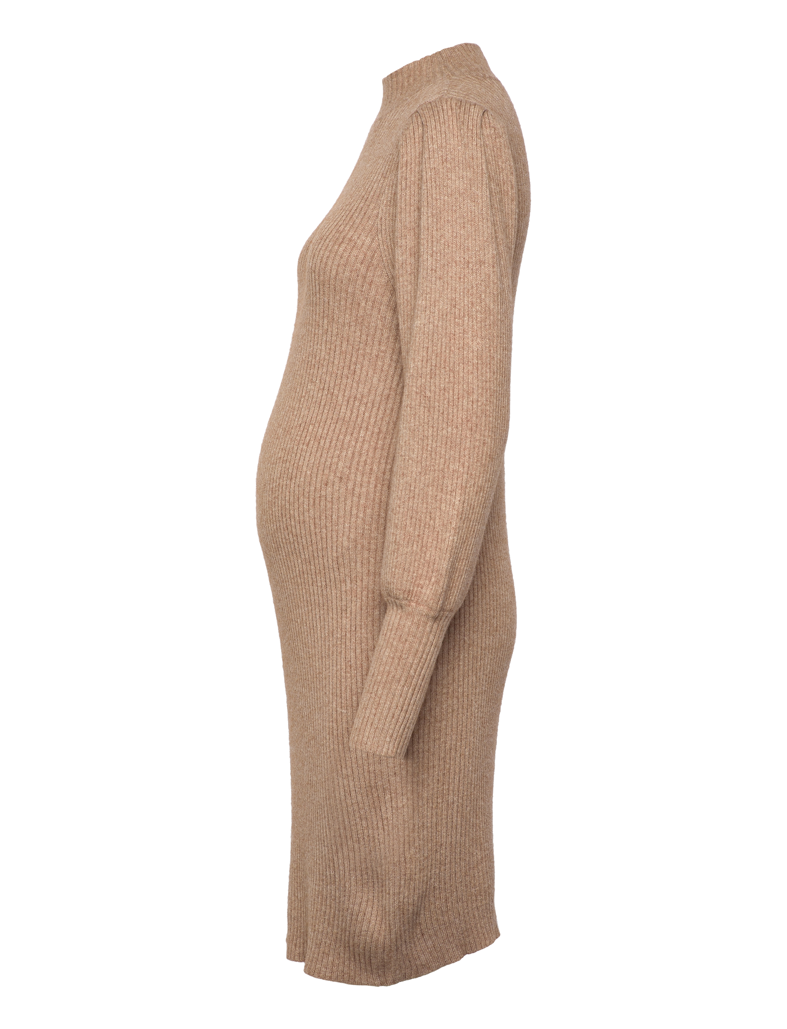 Only Maternity - OLMKATIA L/S DRESS KNT NOOS - knitted dresses - toasted coconut - 3