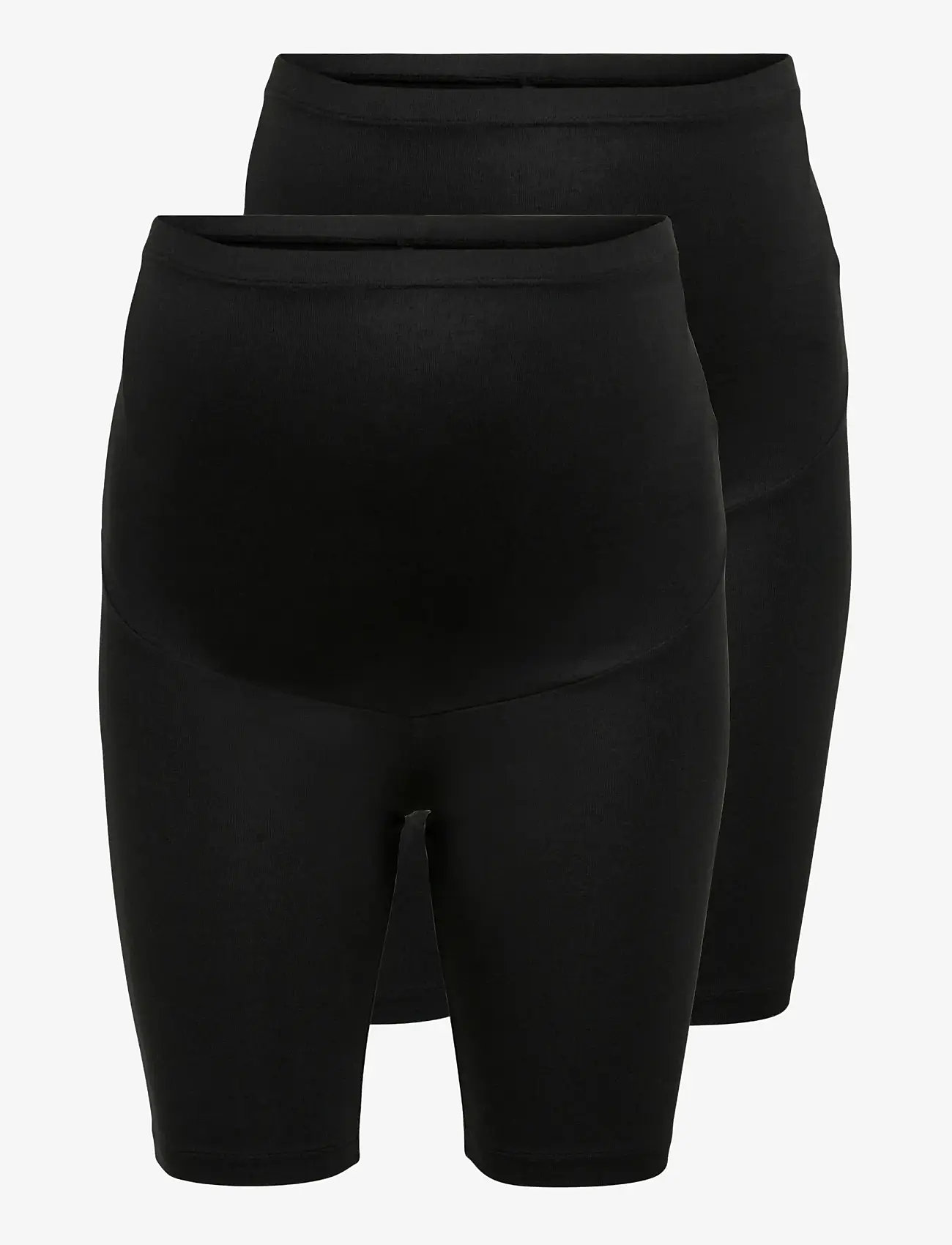 Only Maternity - OLMLOVELY SHORTS JRS MAT 2PACK NOOS - 1/2 pikkus - black - 1