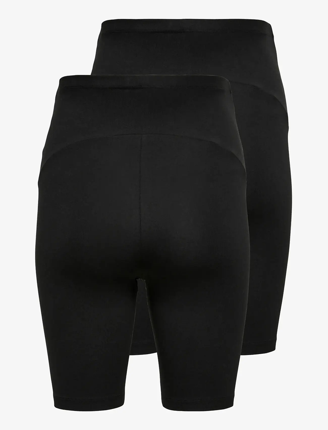 Only Maternity - OLMLOVELY SHORTS JRS MAT 2PACK NOOS - 1/2 pikkus - black - 2